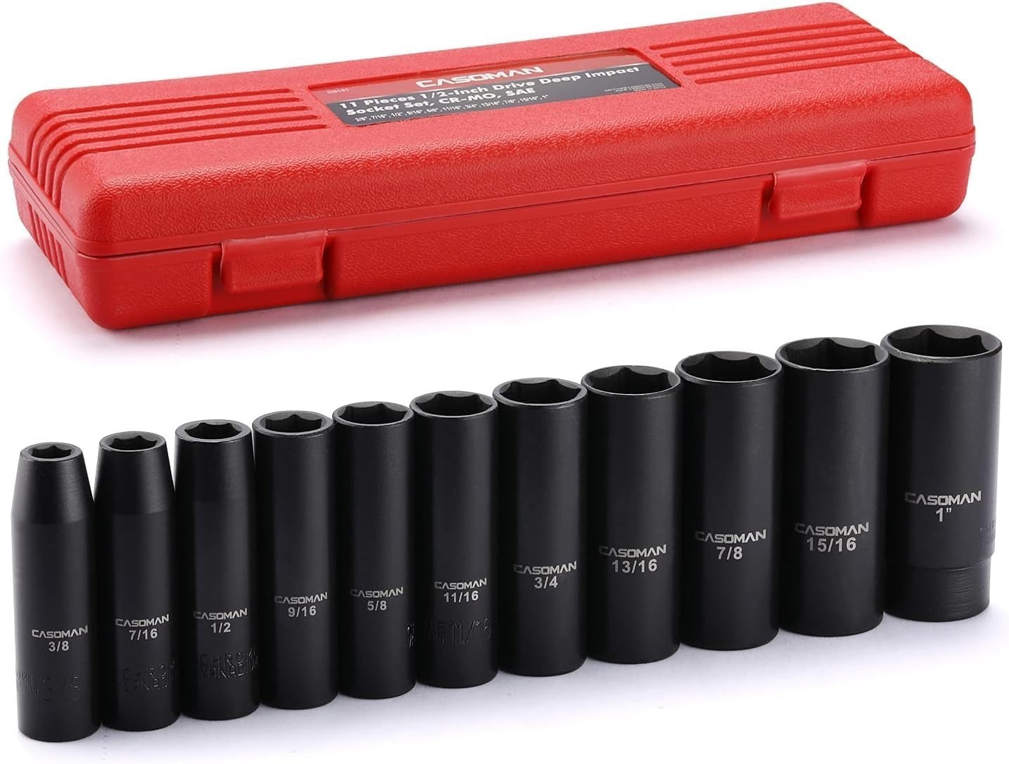 Professional Grade 11-Piece Deep Impact Socket Set – Corrosion-Resistant Finish