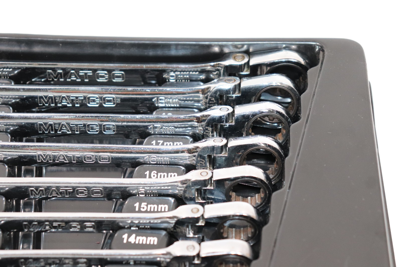 MATCO 12 pc 72-Tooth Metric Flexhead Combo Ratcheting Wrench Set S7GRFM12