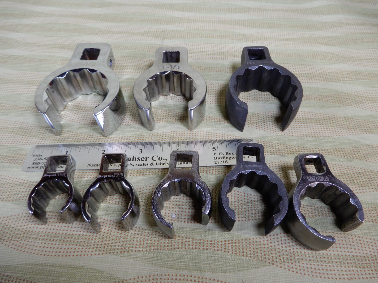 Snap-On Flare Nut/Crows Foot Socket Set 8 Pieces Great Condition VX