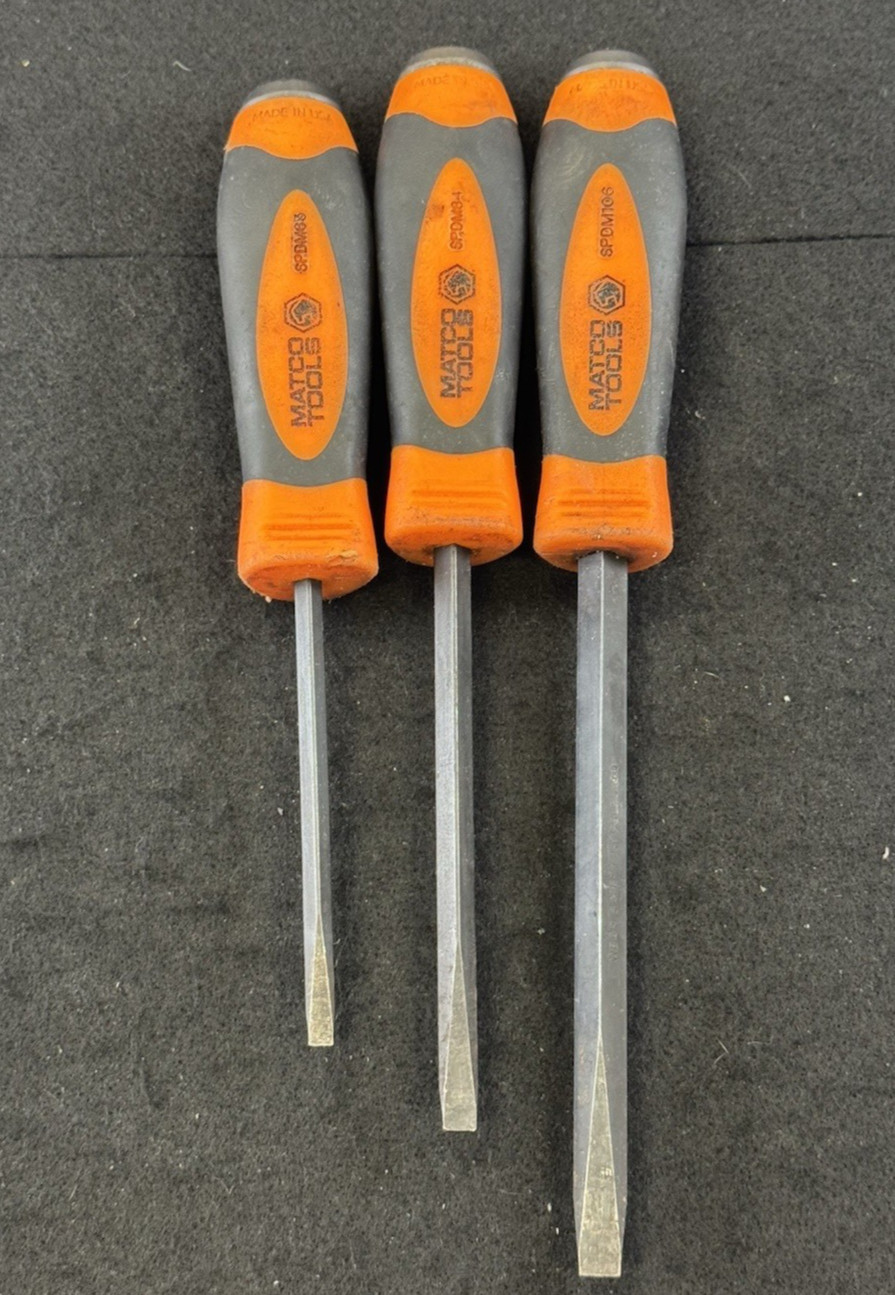 Matco Tools 3PC Demo Driver Set SPDR106-SPDR63-SPDR84 (Orange)