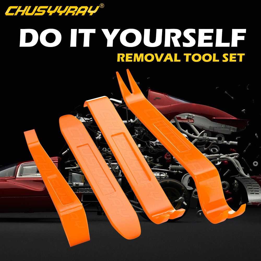 Car Trim Removal Tools 4Pcs Kit Plastic Pry Panel Door Dash Interior Clip Set