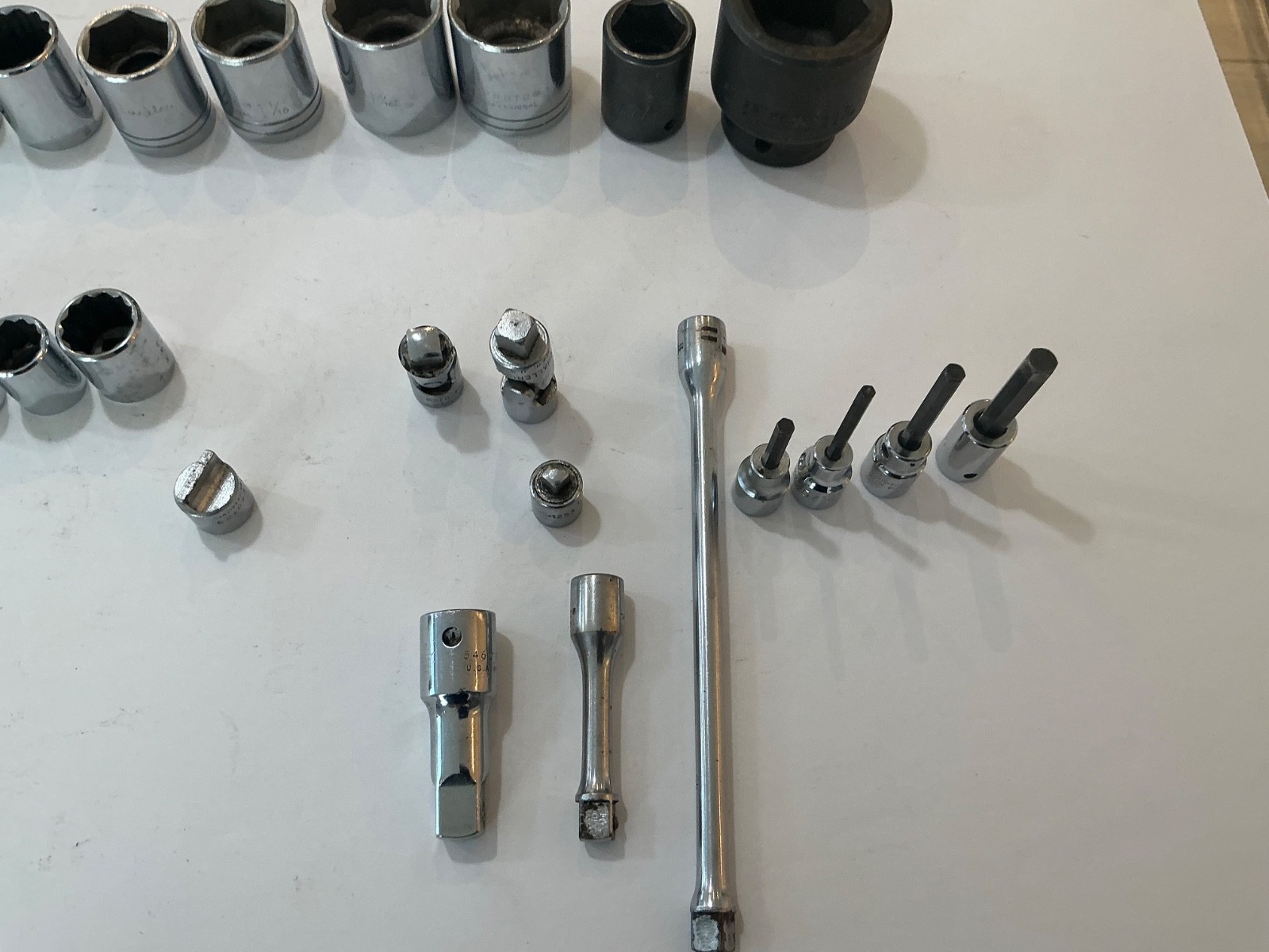 Asst Proto sockets, extensions, universals, 31 pc all for $65 USA made