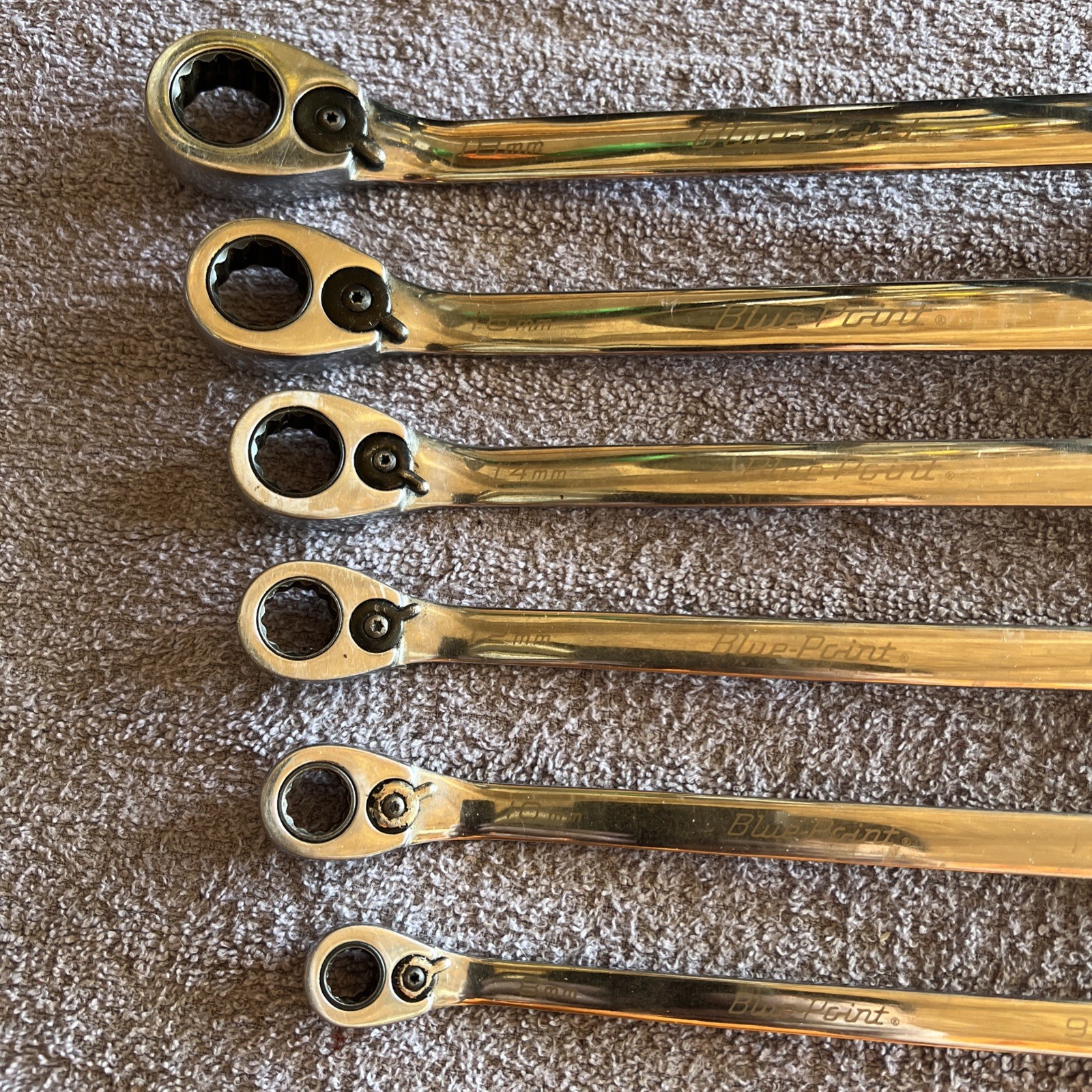 Blue Point 6pc 12-Point Metric High-Performance Ratcheting Box Wrench Set 8-19mm