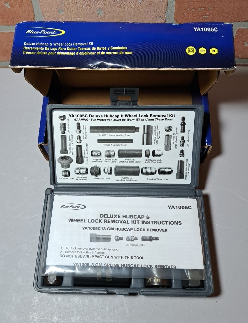 Blue-Point Tools NEW Hubcap & Wheel Lock Removal Kit YA1005C