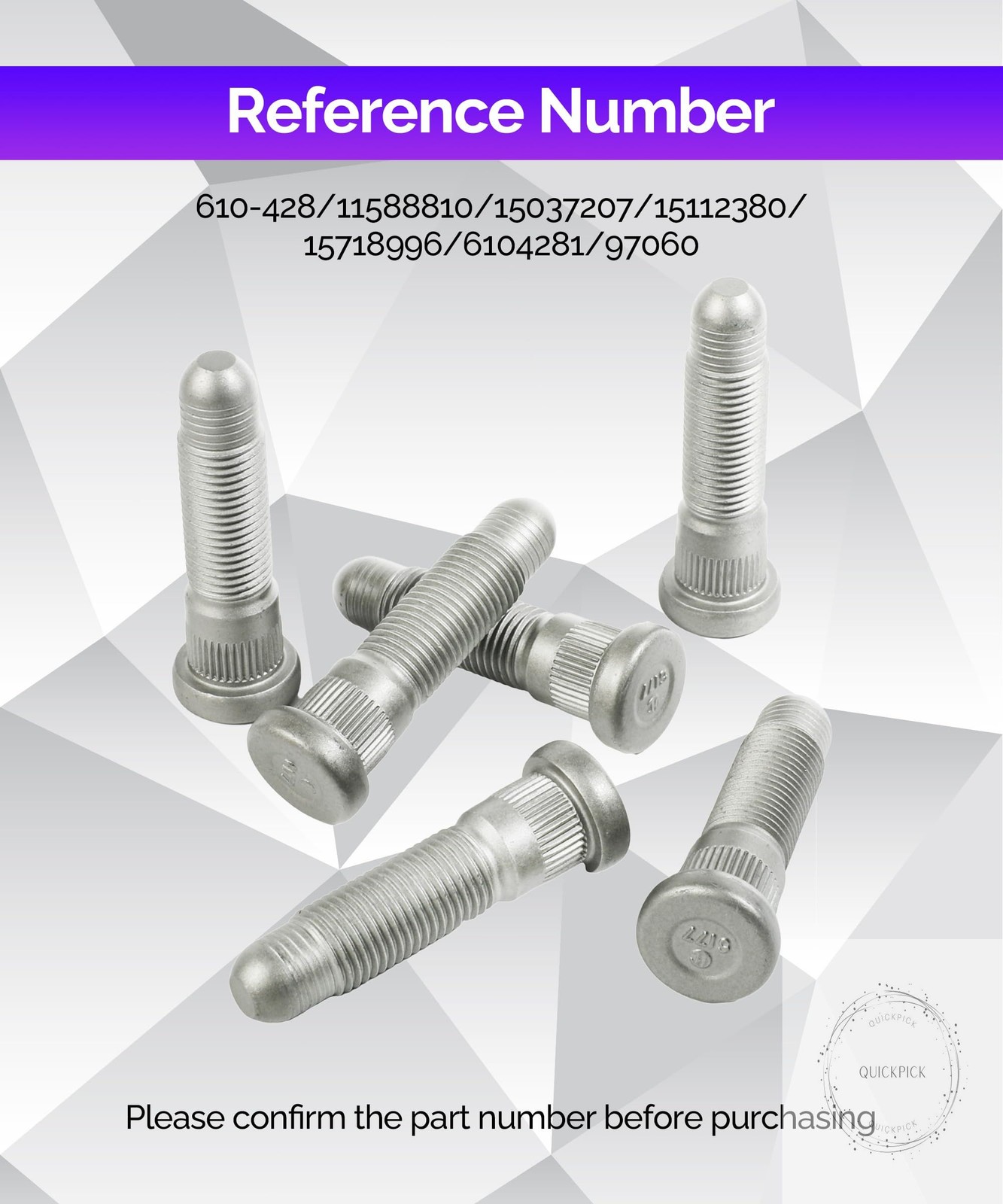 6PCS Wheel Studs,M14 x 1.50 & 31mm Long Lug Studs Serrated Wheel Stud,Wheel