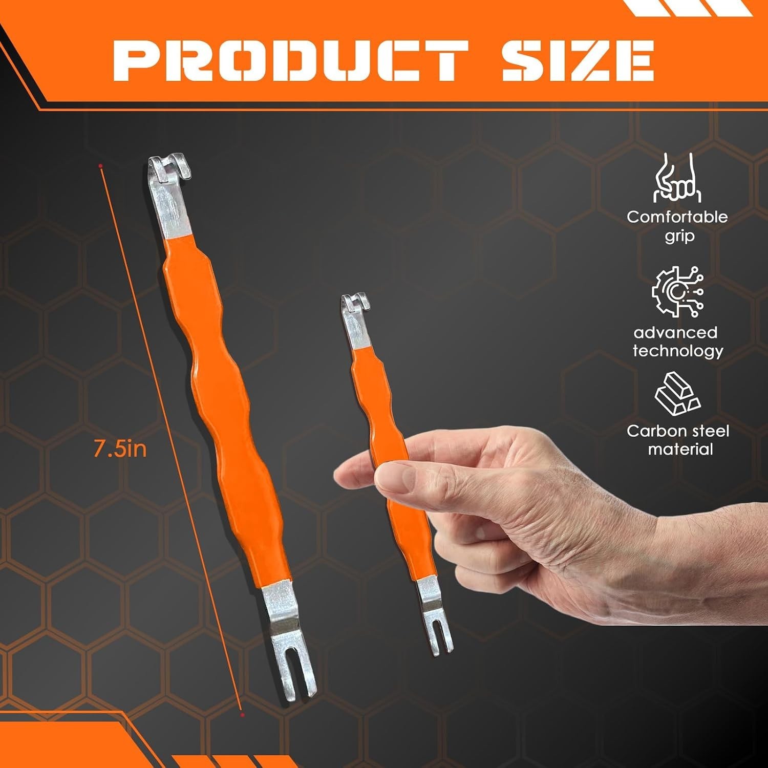 Ergonomic Electrical Connector Separator Tool for Cars & Trucks – 7.5in, Orange