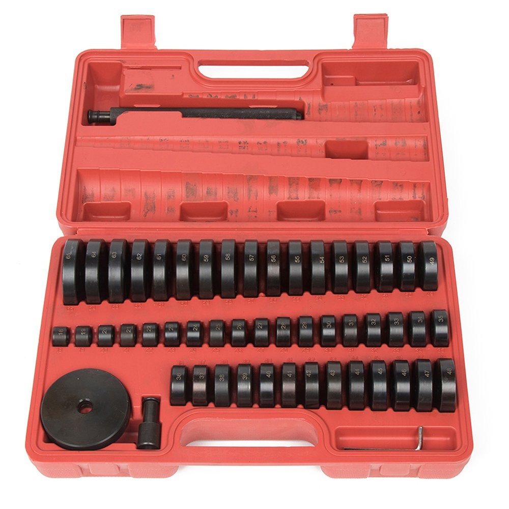 52Pc Bearing Seal Driver Tool kit 18-65mm Custom Bushing Bearing Hydraulic Press