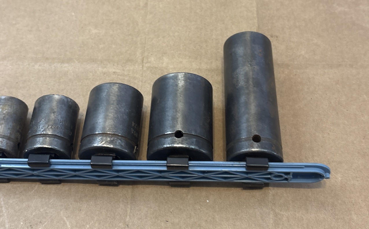 Cornwell Impact Sockets 6 Pieces Mechanics Tools USA 22mm, 27, 24, 18, 16, 14 mm