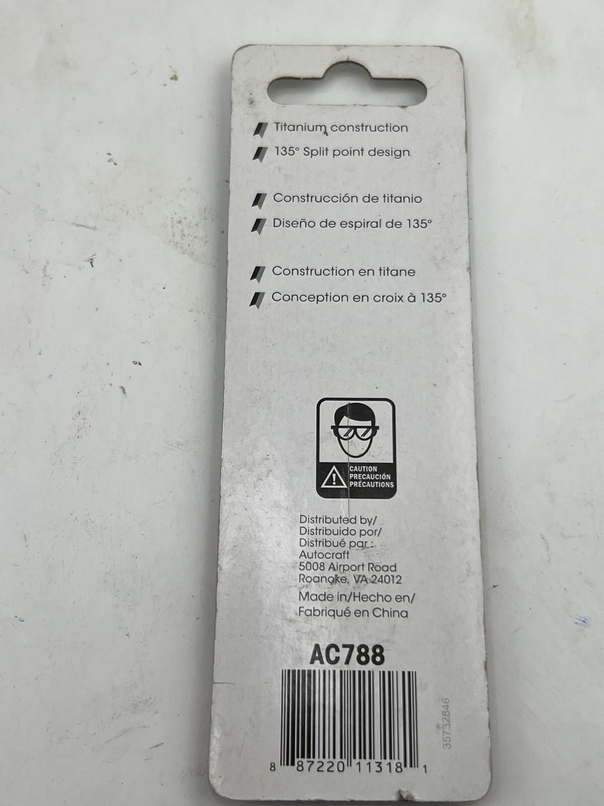 4 PACKS OF 2 AUTOCRAFT GENUINE AC788 Split Point Drill Bit 7/64″