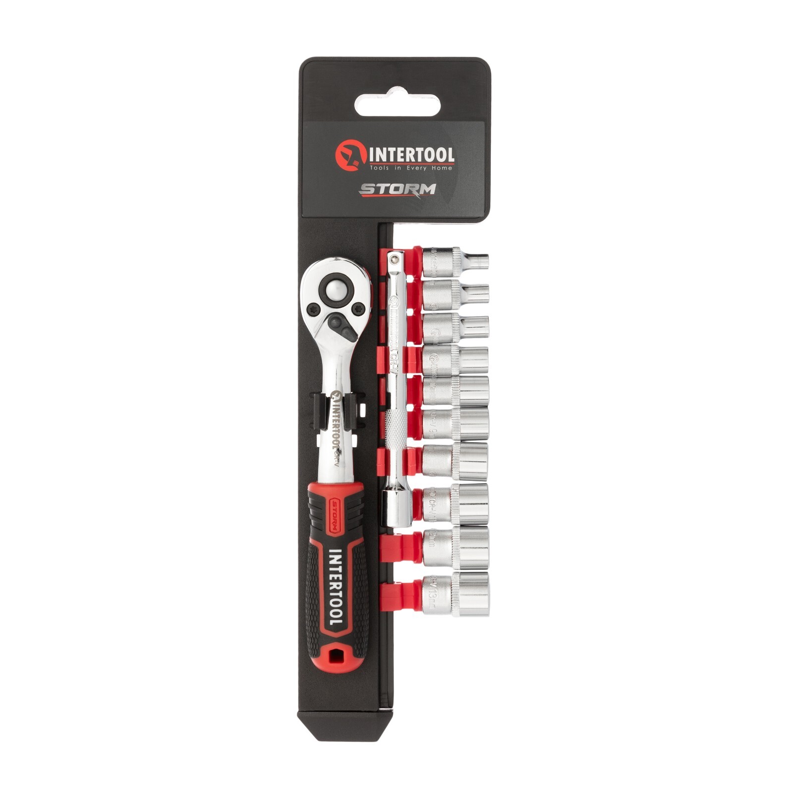 INTERTOOL 10pc 1/4-inch Ratchet Socket Wrench Set ET08-8012