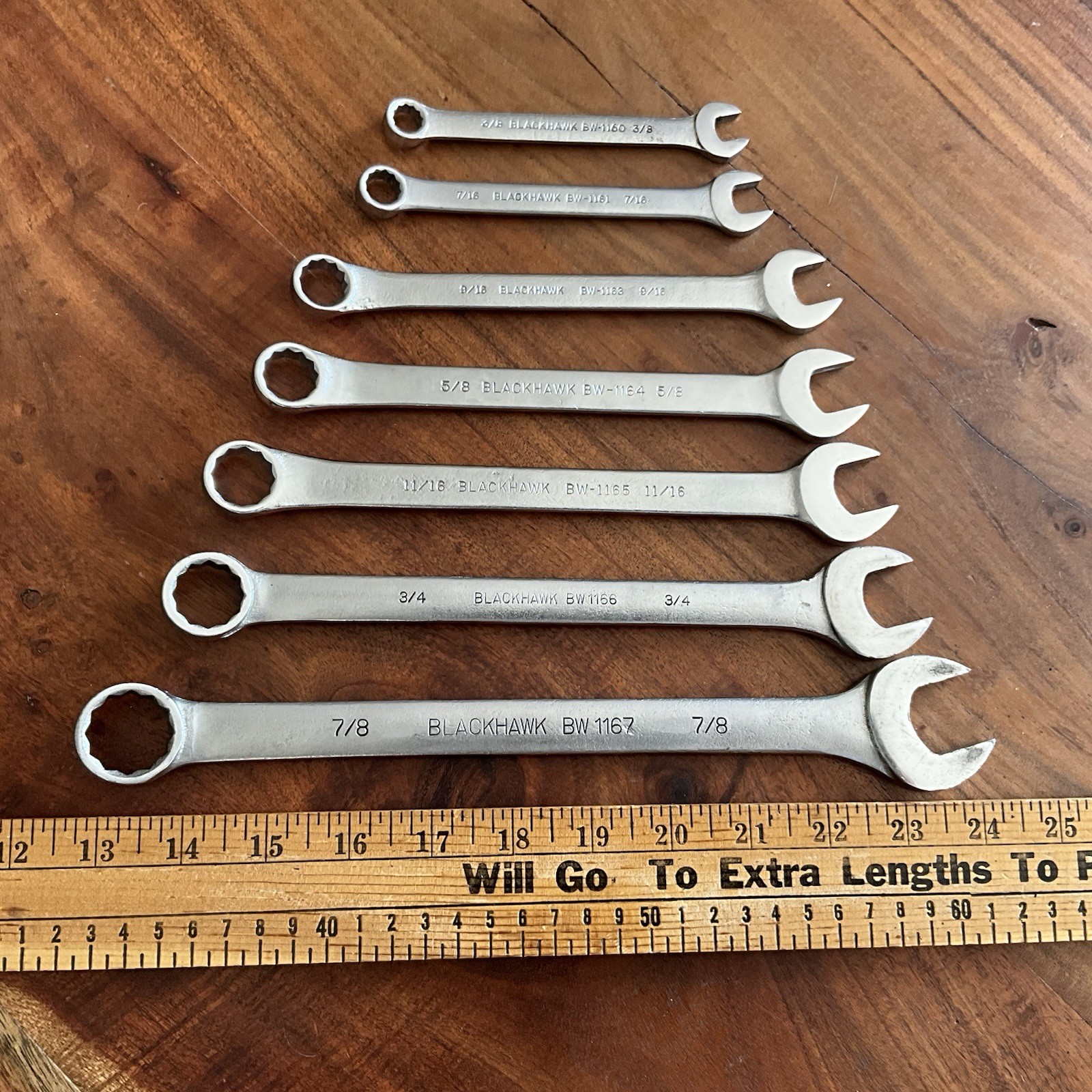 Blackhawk USA SAE Combination Wrench Set 12 Point 7/8″ to 3/8″