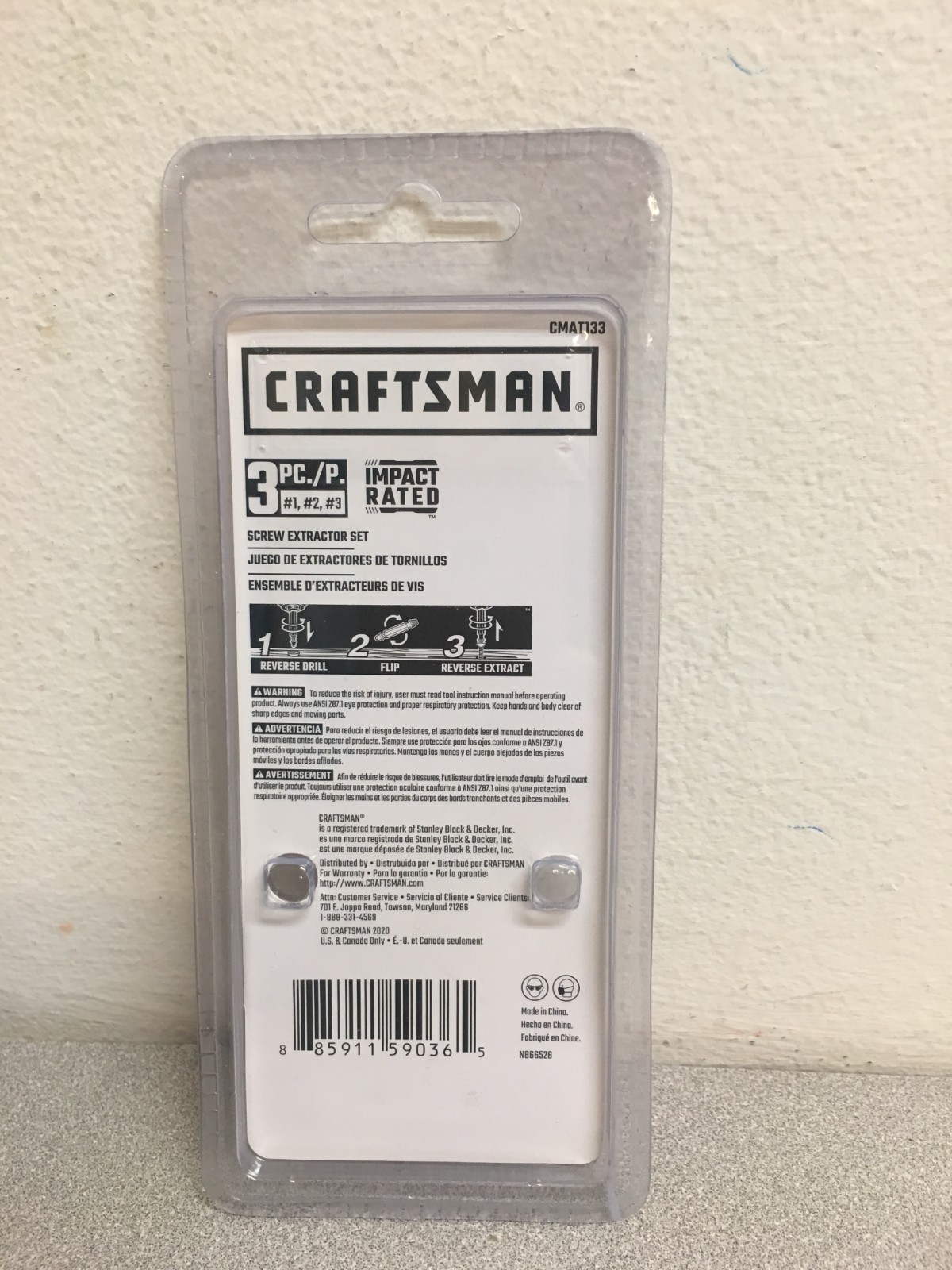 Craftsman M2 High Speed Steel Double-Ended Screw Extractor Set 3 pc