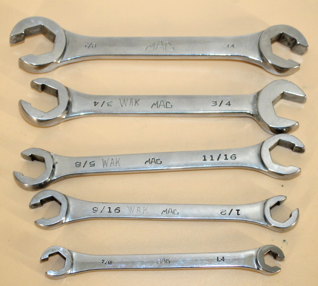 Mac Tools 5 Pc. SAE Flare Nut Wrench Set ,3/8″ thru 7/8″