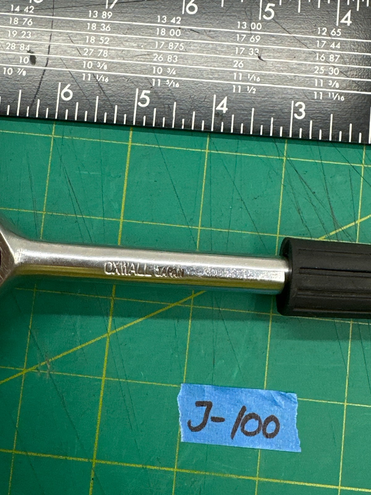 Vintage 7.75″ Oxwall Ratchet 3/8″ Drive Flex Head Black Handle, Made in Japan