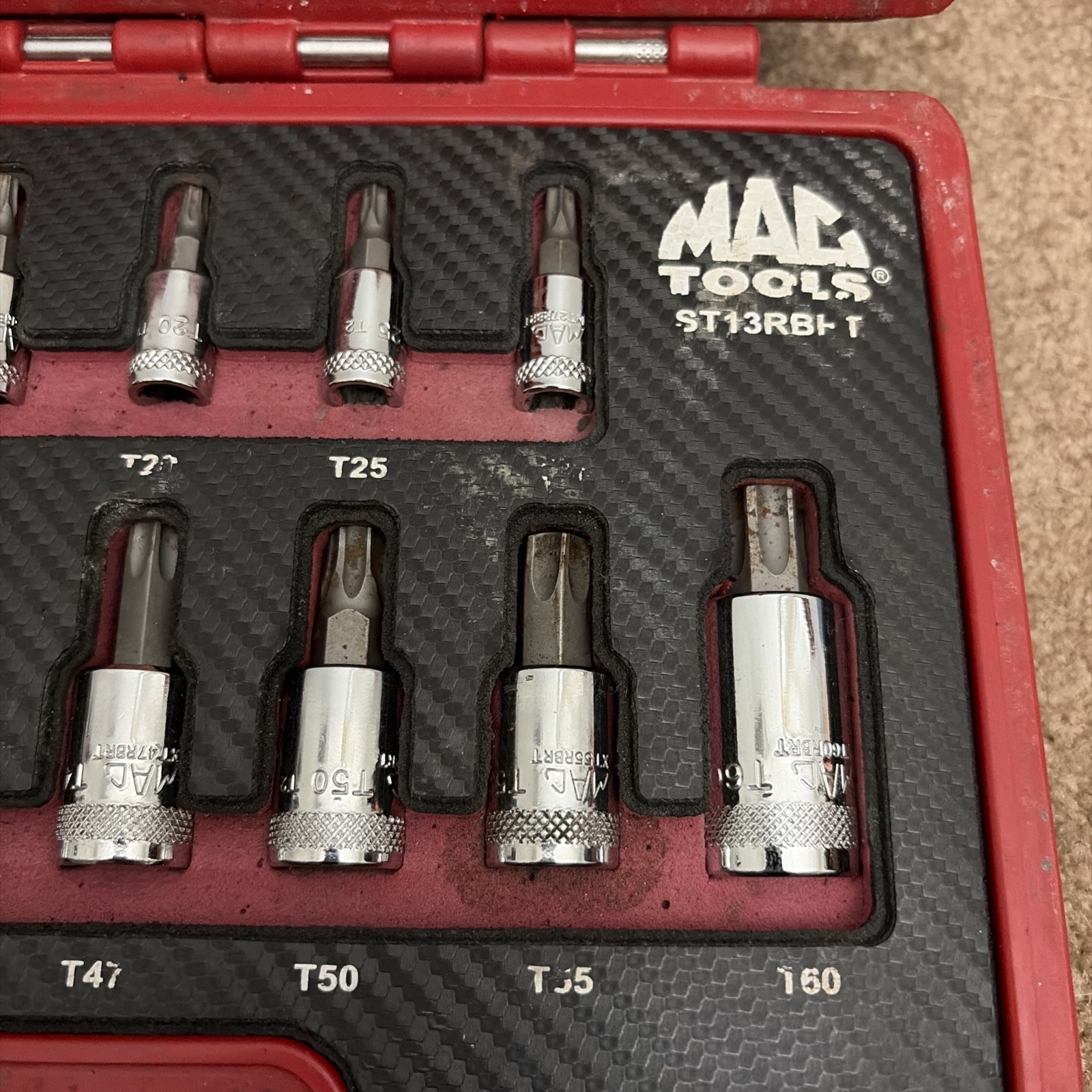 MAC TOOLS ST13RBRT 13 Peace ADVANCED TORX SOCKET SET. 1/4, 3/8 AND 1/2 DRIVE