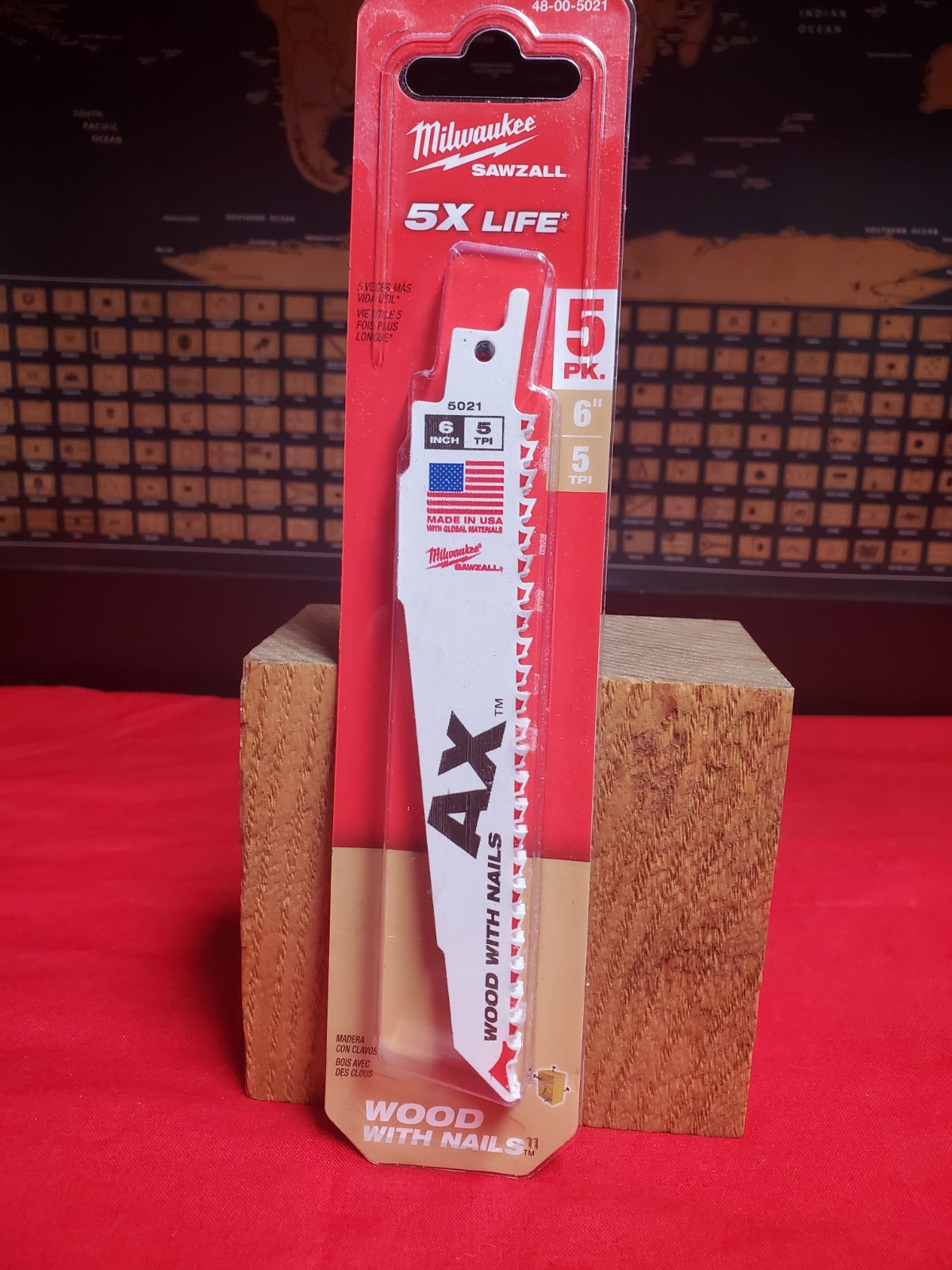 Milwaukee 48-00-5021 6″ 5 TPI the Ax SAWZALL Blades (5 Pack) Free Shipping