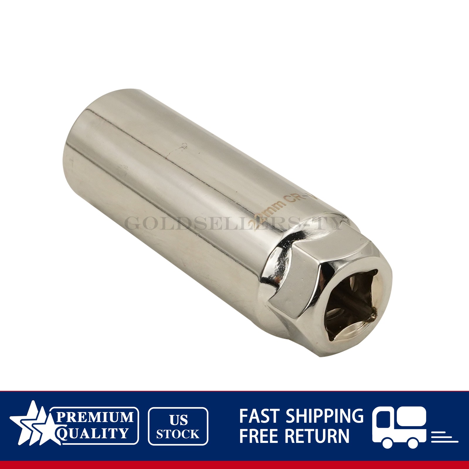 7/8» 22mm O2 Oxygen Sensor Removal Tool Socket Side Wire Cutout 1/2″ Drive