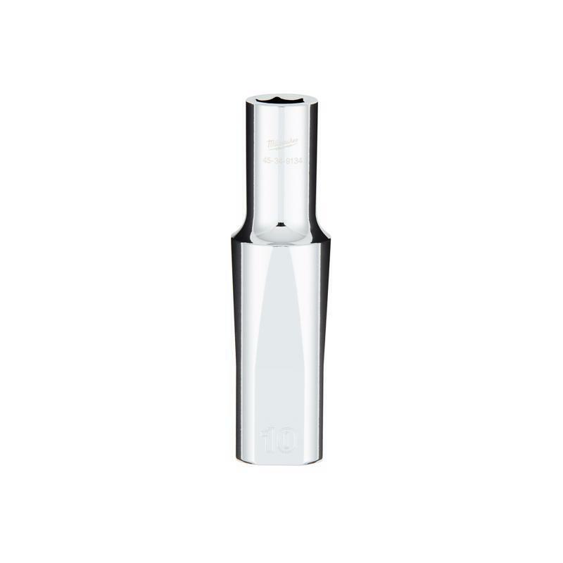 Milwaukee 10 mm X 1/2 in. drive Metric 6 Point Standard Deep Socket