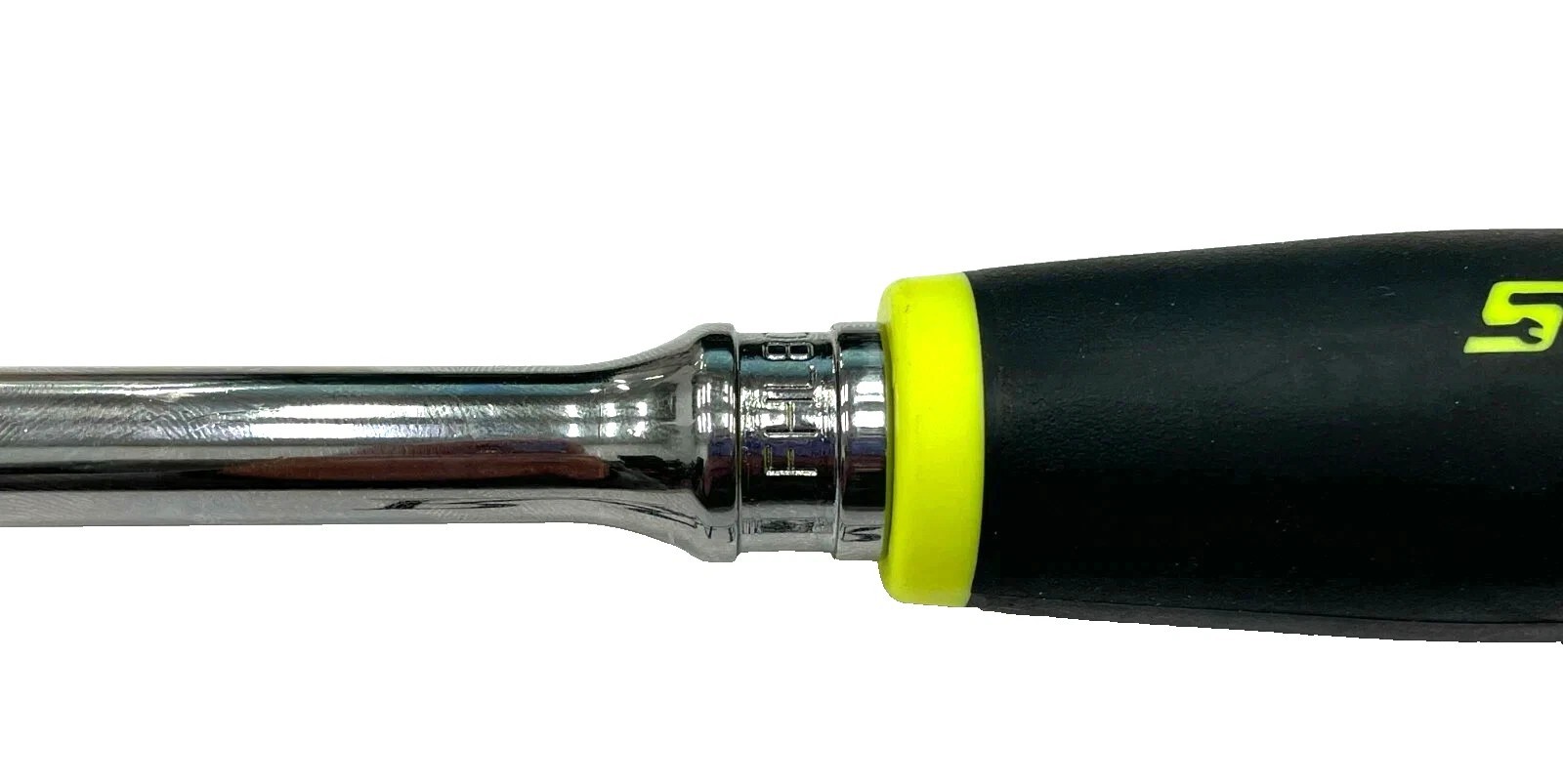 New Snap-on™ 3/8″ Drive Hi-Viz Soft Grip Chrome 12 1/2″ Ratchet FHL80HV Dual 80