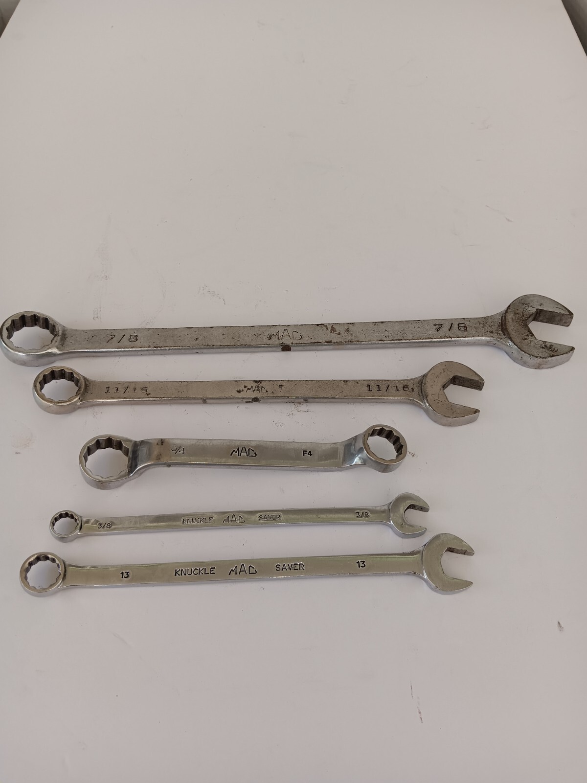 5 mac wrenches 3/4 – 11/16 – 13mm – 3/8 – doubble box 5/8×3/4