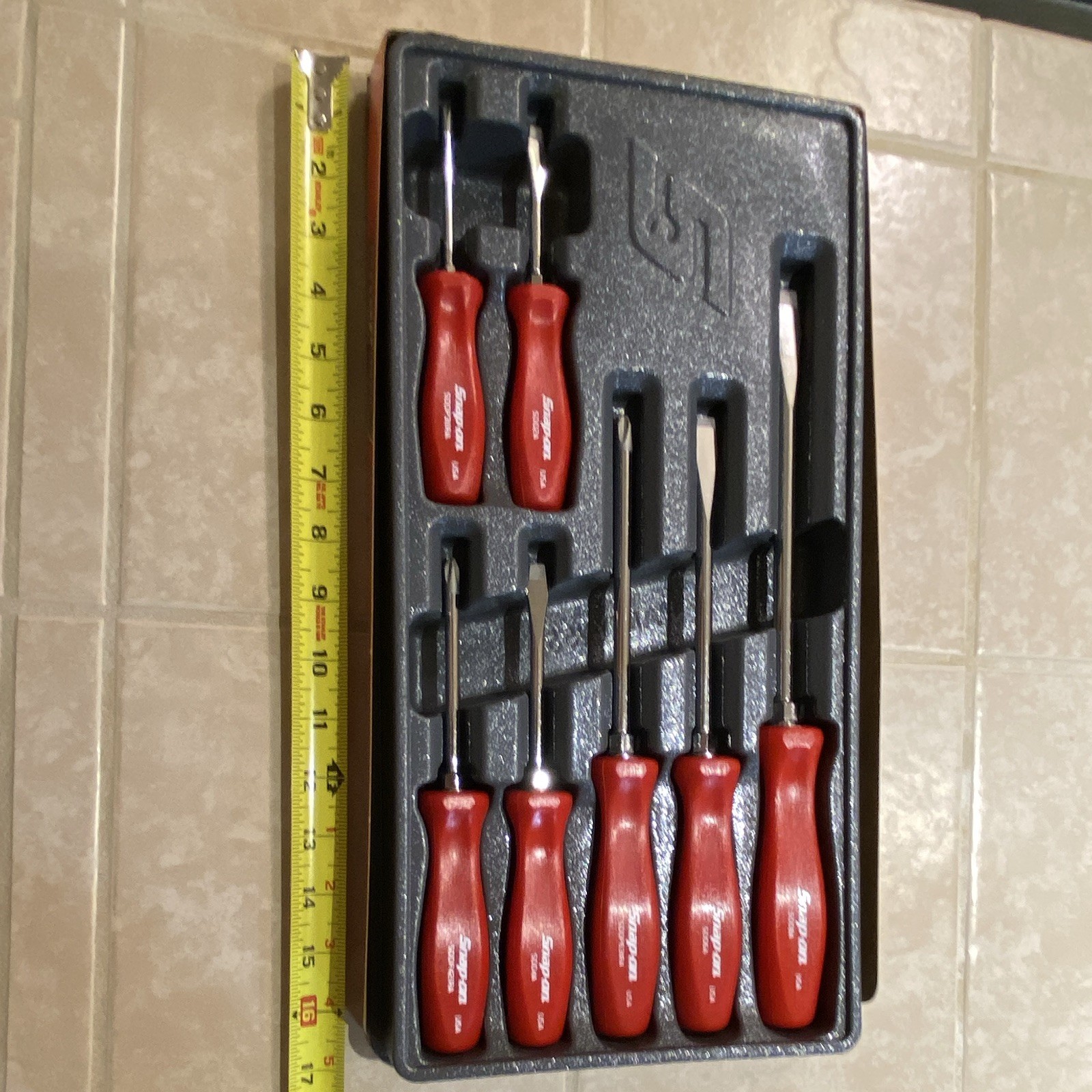 Snap-On Tools SDDX70AR 7-Piece Combination Screwdriver Set Red As New