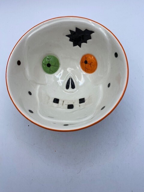 Ceramic Skull Head Bowl Pre Owned Unmarked Name Brand