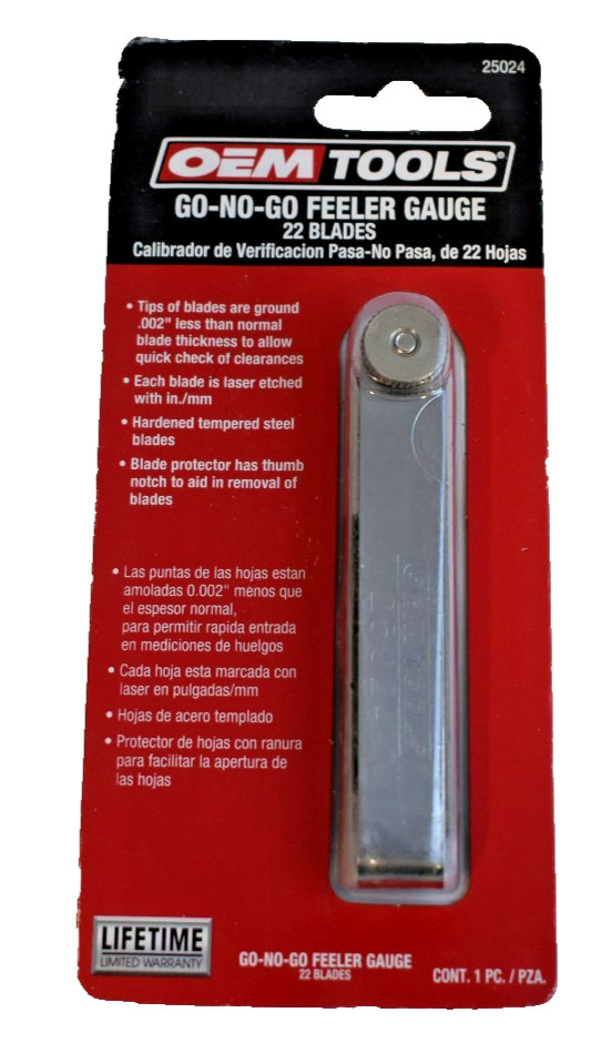 Oemtools 25024 22 Blade Go No Go Feeler Gauge Precision Measurement Tool