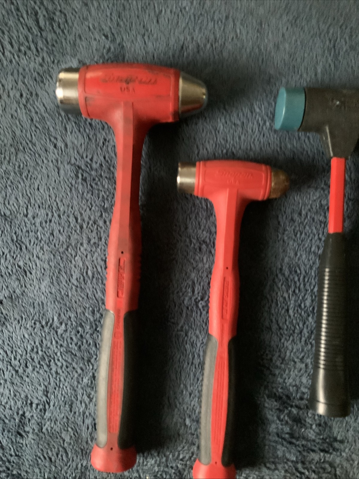 Snap On 3pc Hammer Set….see Pics….1 Has Surface Rust….