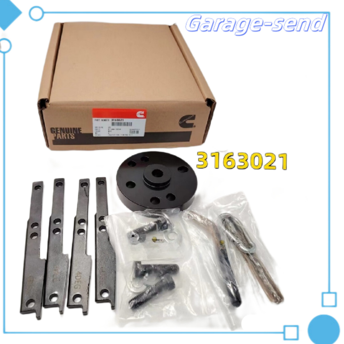 3163021 Timing Injector Cam Gear Puller Tool Kit for Cummins ISX 3163069 3163530