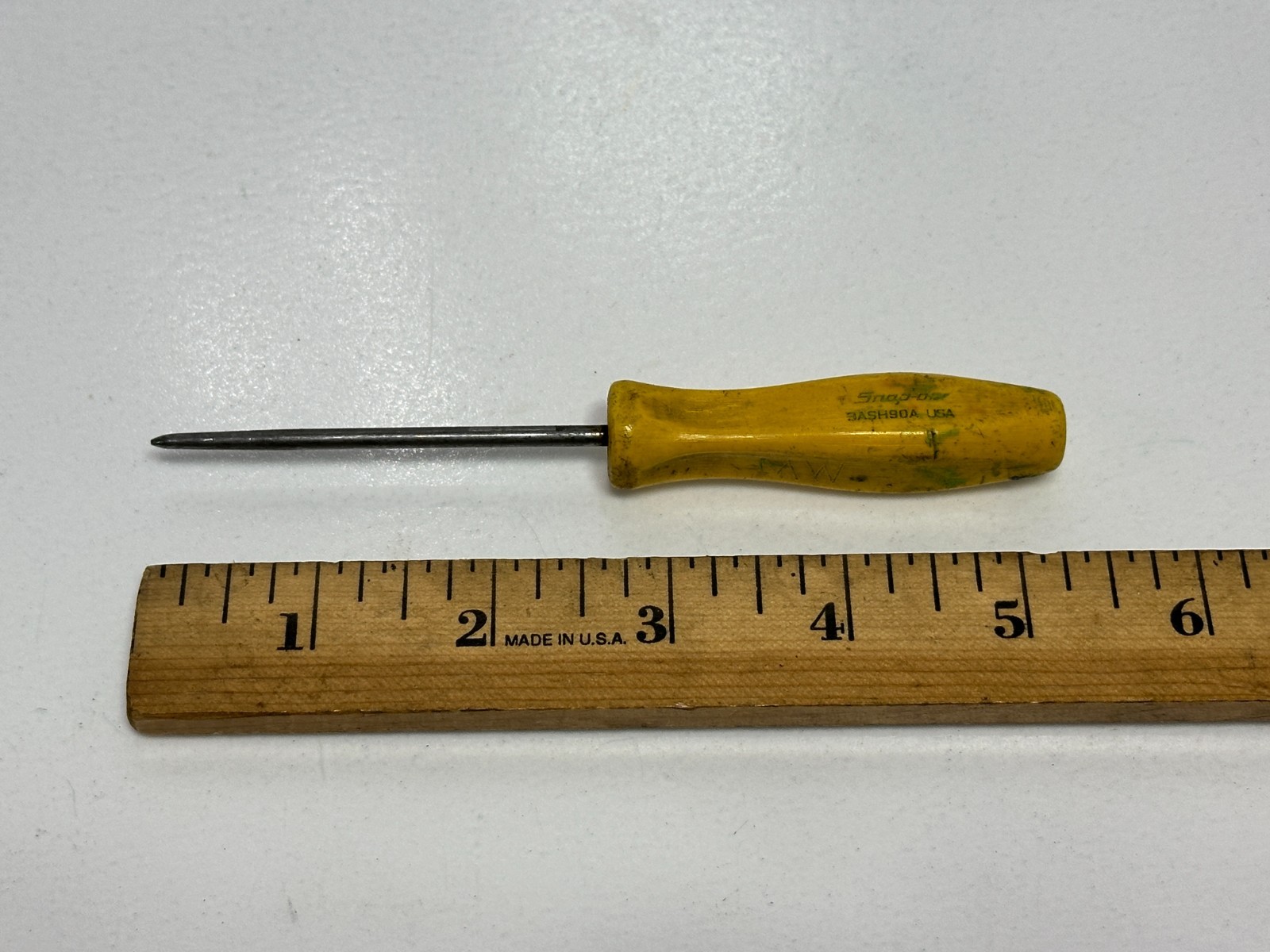 Snap-on Tools USA 3ASH90A CLASSIC YELLOW Straight Pick Awl Hard Handle