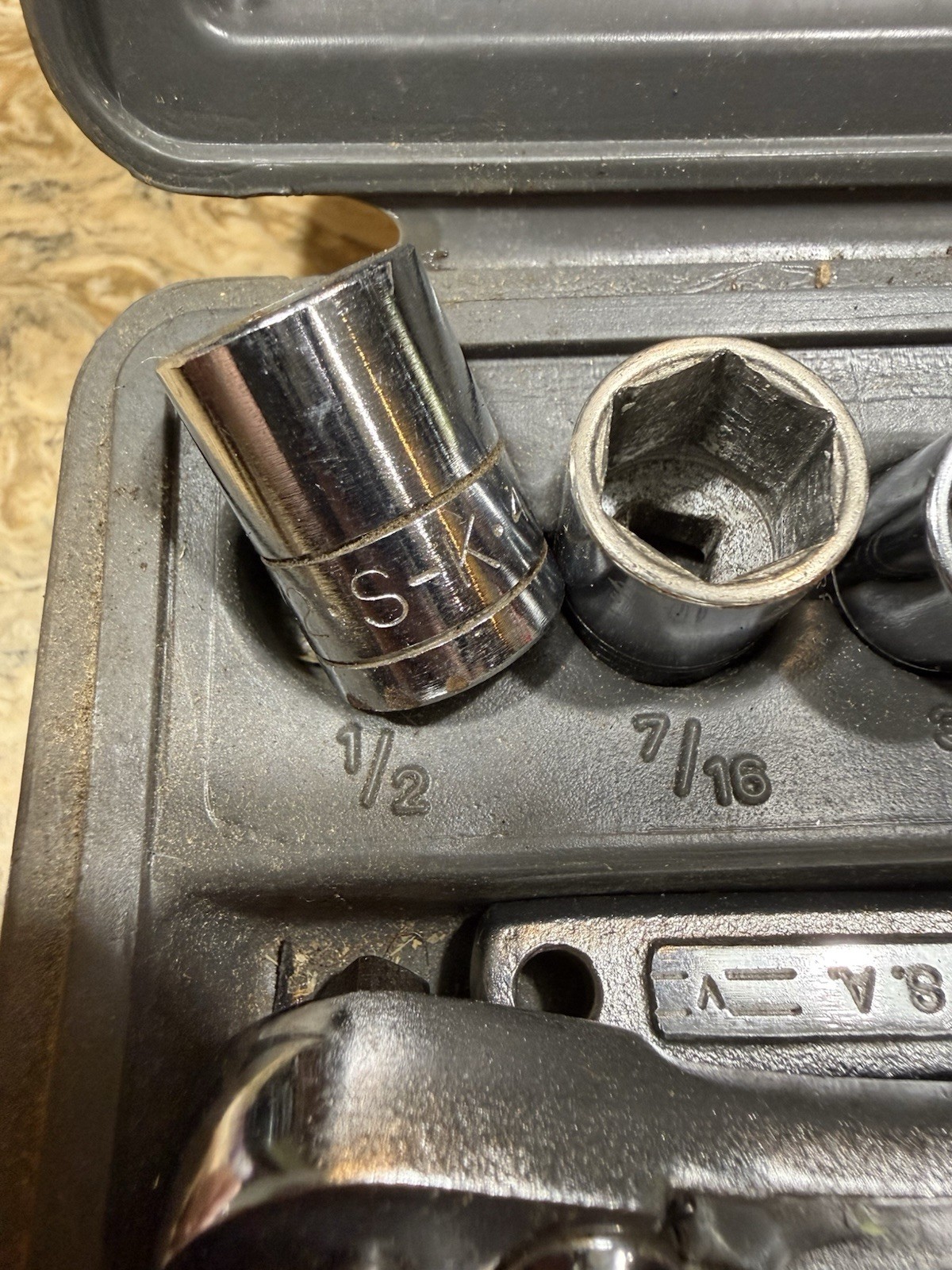 Vintage Craftsman 1/4″ Drive SAE Socket Set Made in USA 1 Socket S-K see Photos