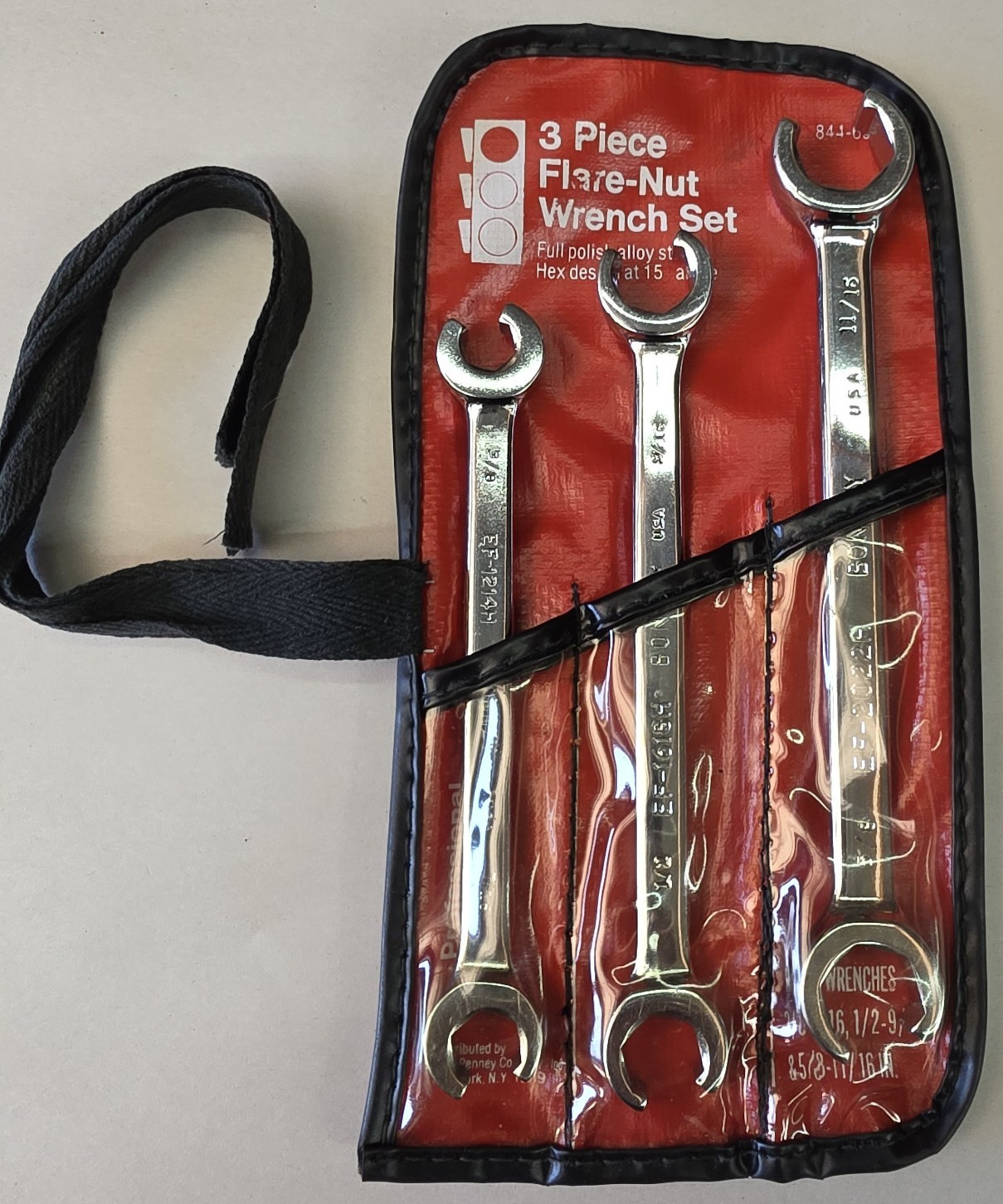 Bonney Tools 844-6358 3pc Flare Nut Wrench Set SAE 3/8-11/16 Dist. by JCPenney