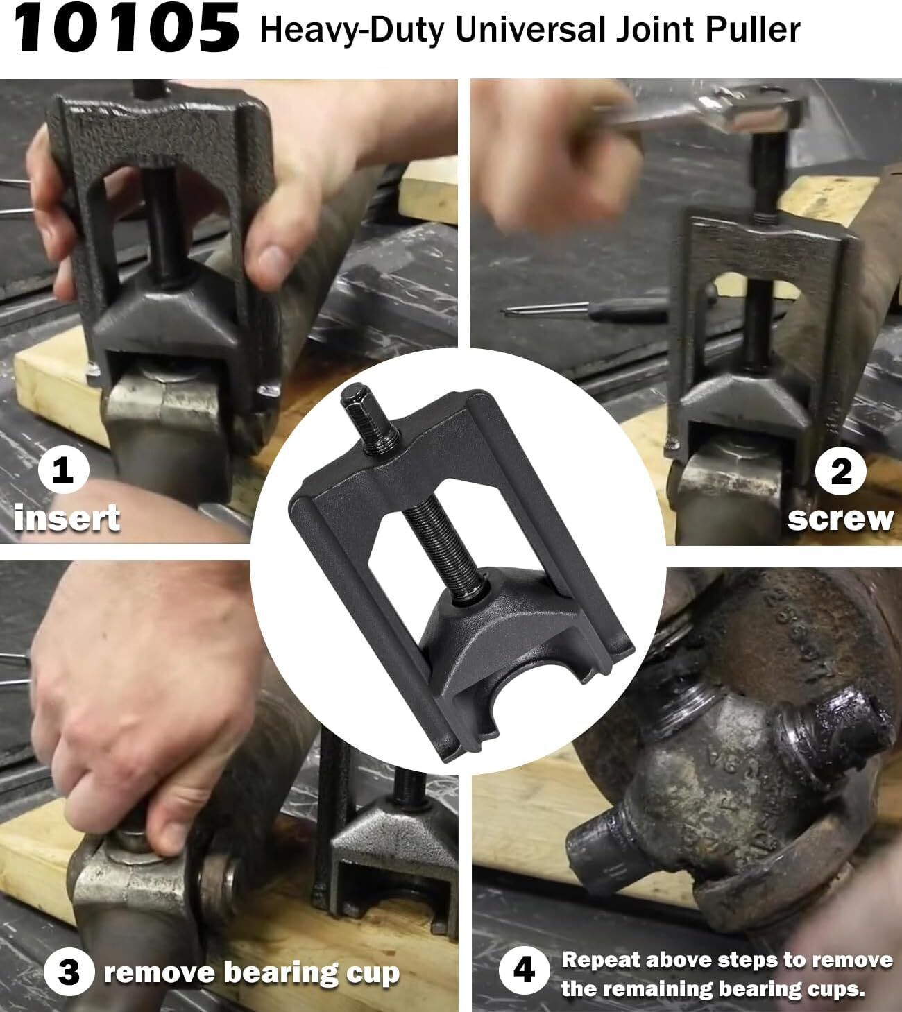 10105 Universal U Joint Puller Press Removal Tool For Heavy Duty Class 1-3 Truck