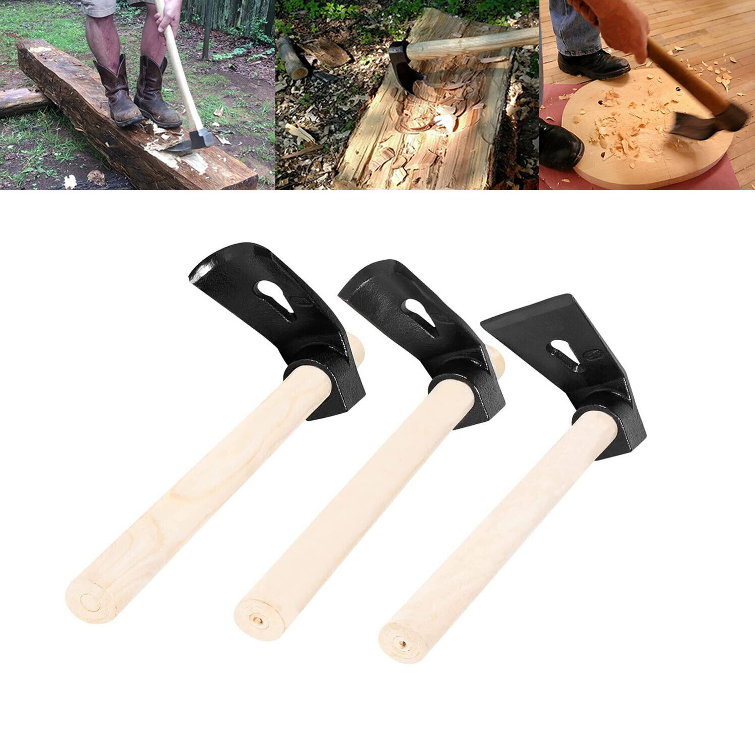 Adze Woodworking Tool Kit for Log Carving Hand Adze Curved Bowl Woodworking Adze