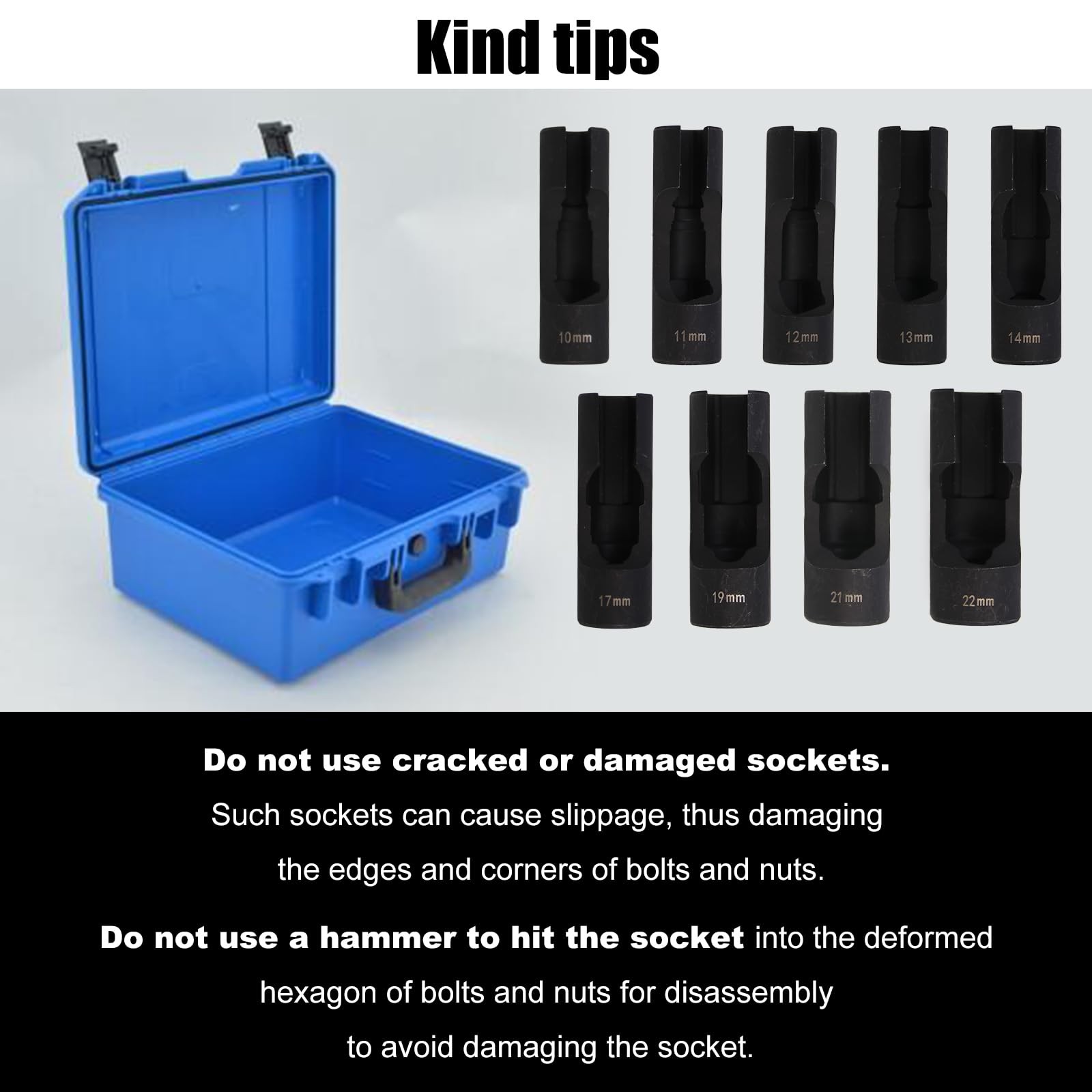 RULLINE 9pcs Flare Nut Socket Set Upgraded Steel for Automotive and Mechanica…