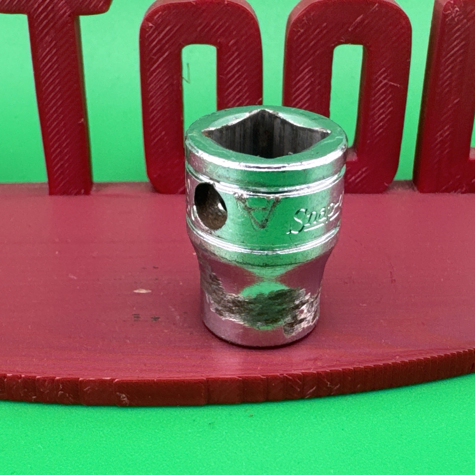 Snap On F121 3/8″ Drive 12-Point SAE 3/8″ Shallow Chrome Socket Engraved 2
