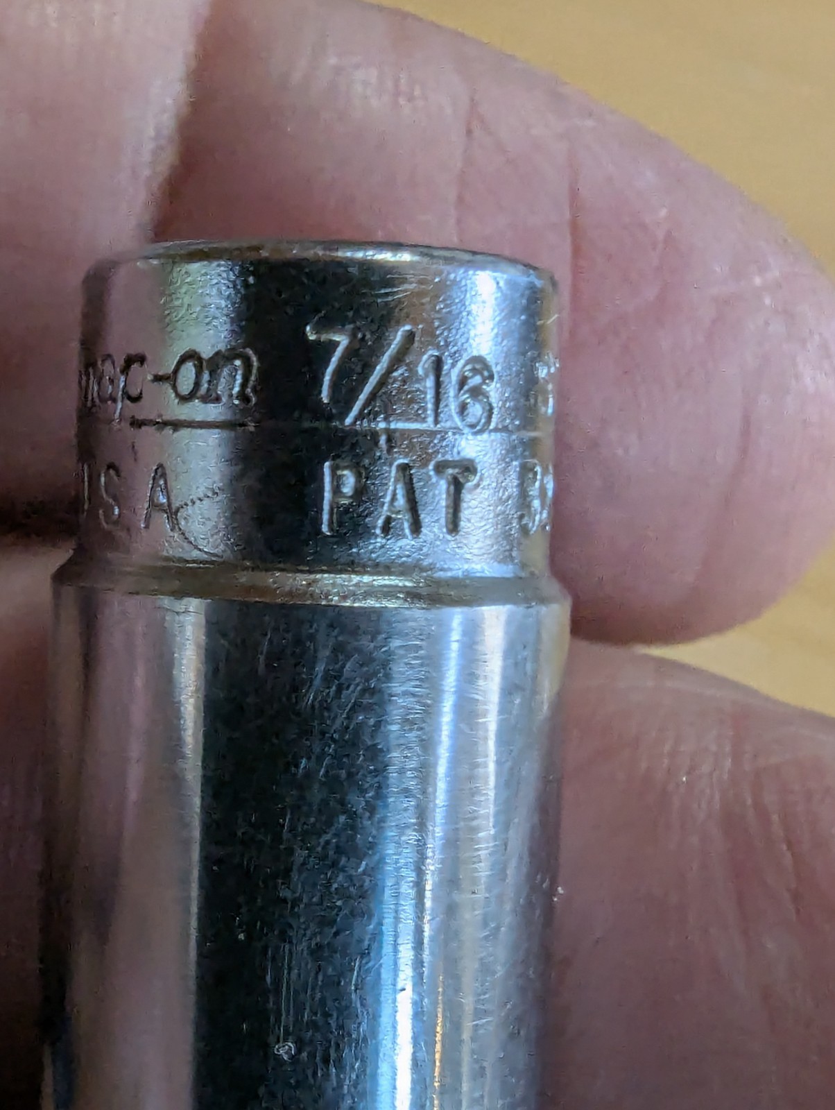 Snap On Tools 7/16″ & 9/16 1/4″ Drive Deepwell Chrome Socket 6 point STM14 STM18