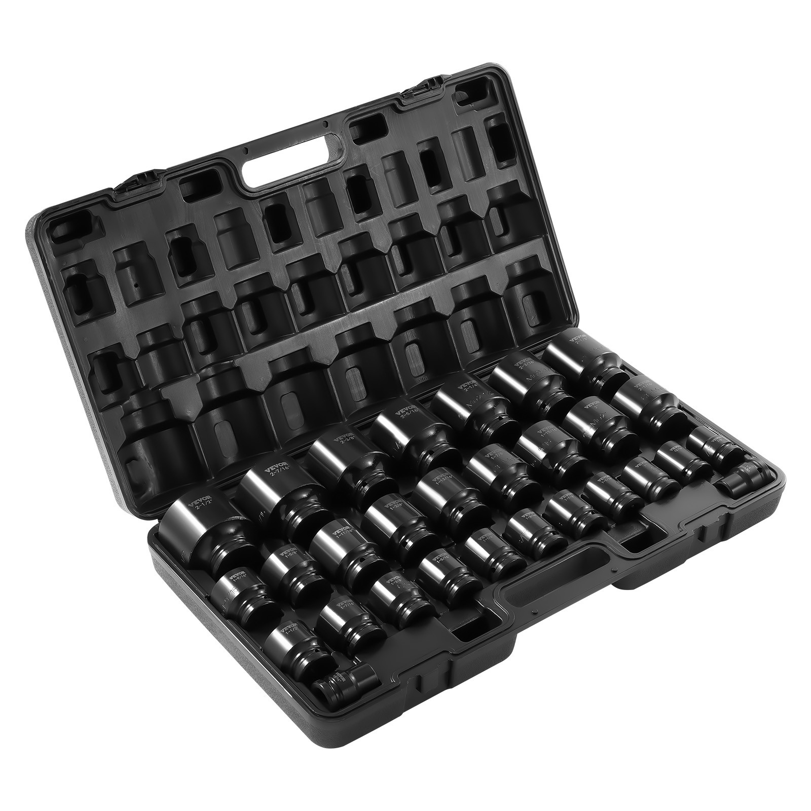 VEVOR Impact Sockets Set 3/4 Inch Drive 29 PCS 3/4 inch – 2-1/2 inch 6-Point Set