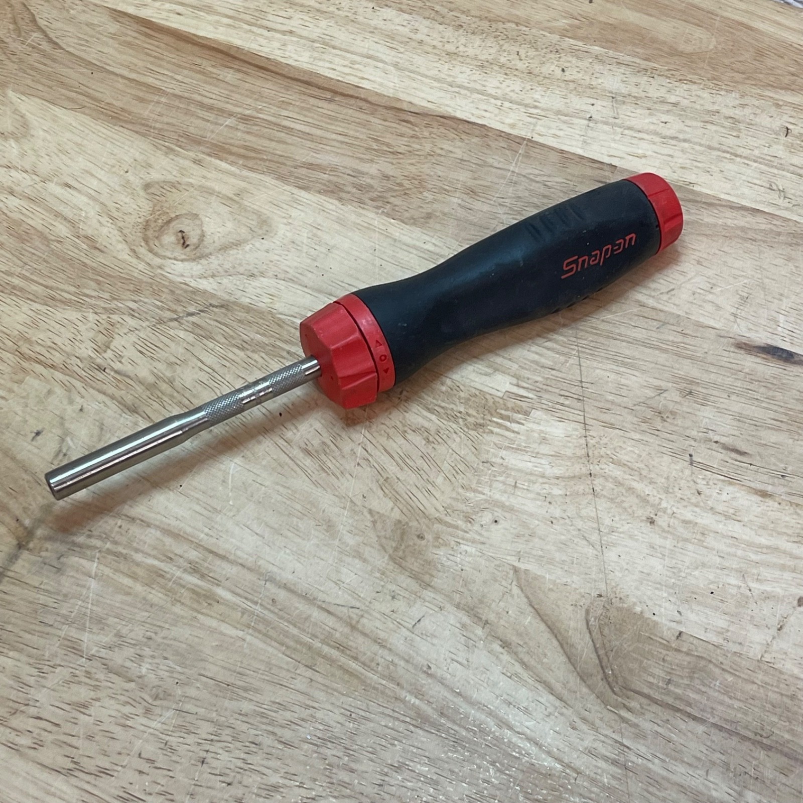 Snap On Tool SGDMRC4 Soft Grip Ratcheting Screwdriver Red & Black USA