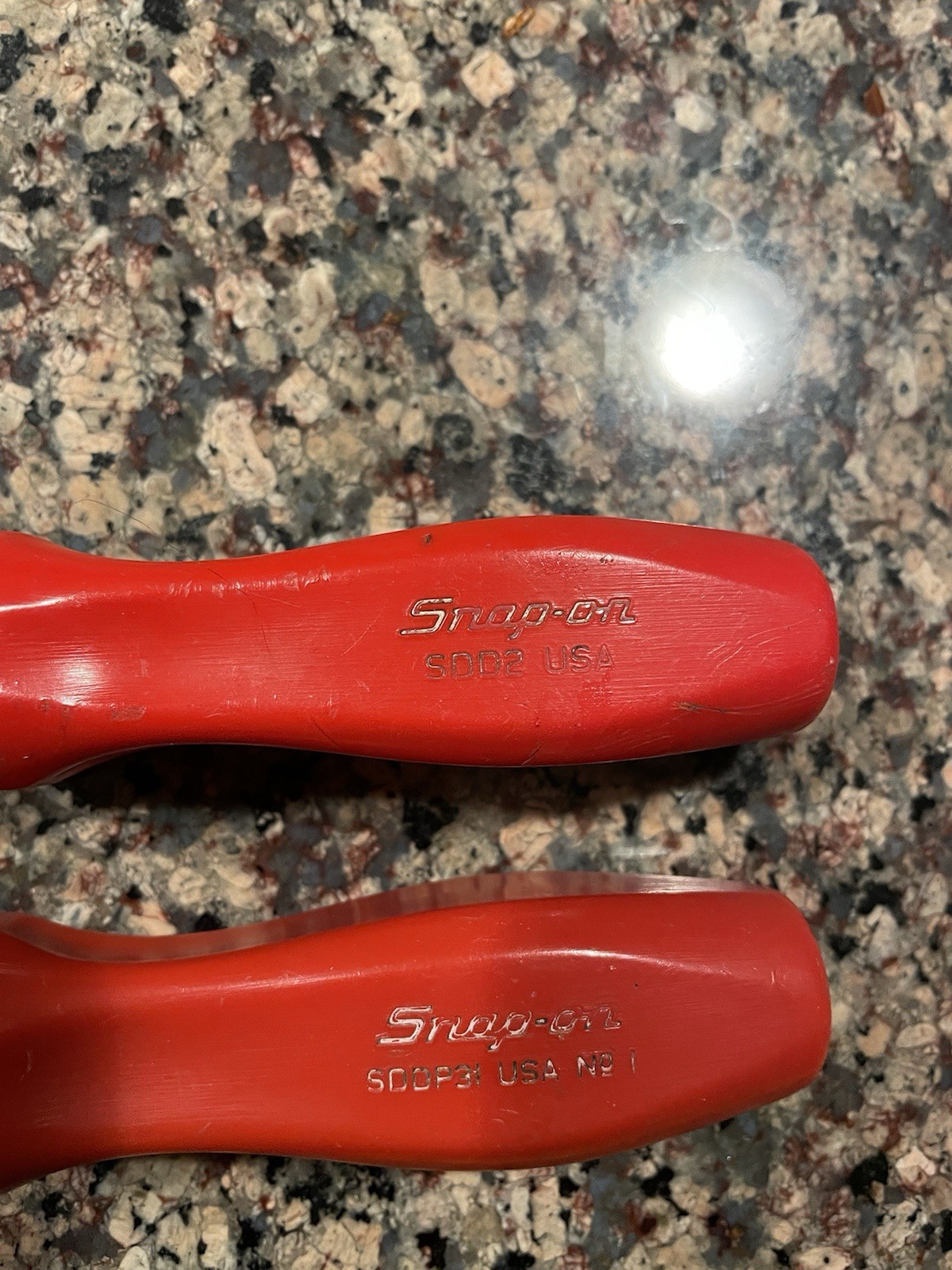 Vintage Snap-on Tools RED Phillips + Flathead Screwdriver Set, SDDP31 + SDD2