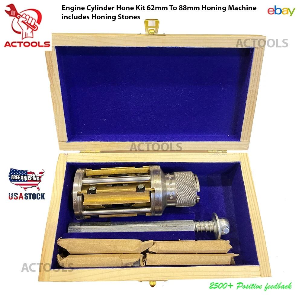 Cylinder Engine Hone Kit + 4 Set Honing Stones All Sizes Available ACTOOLS