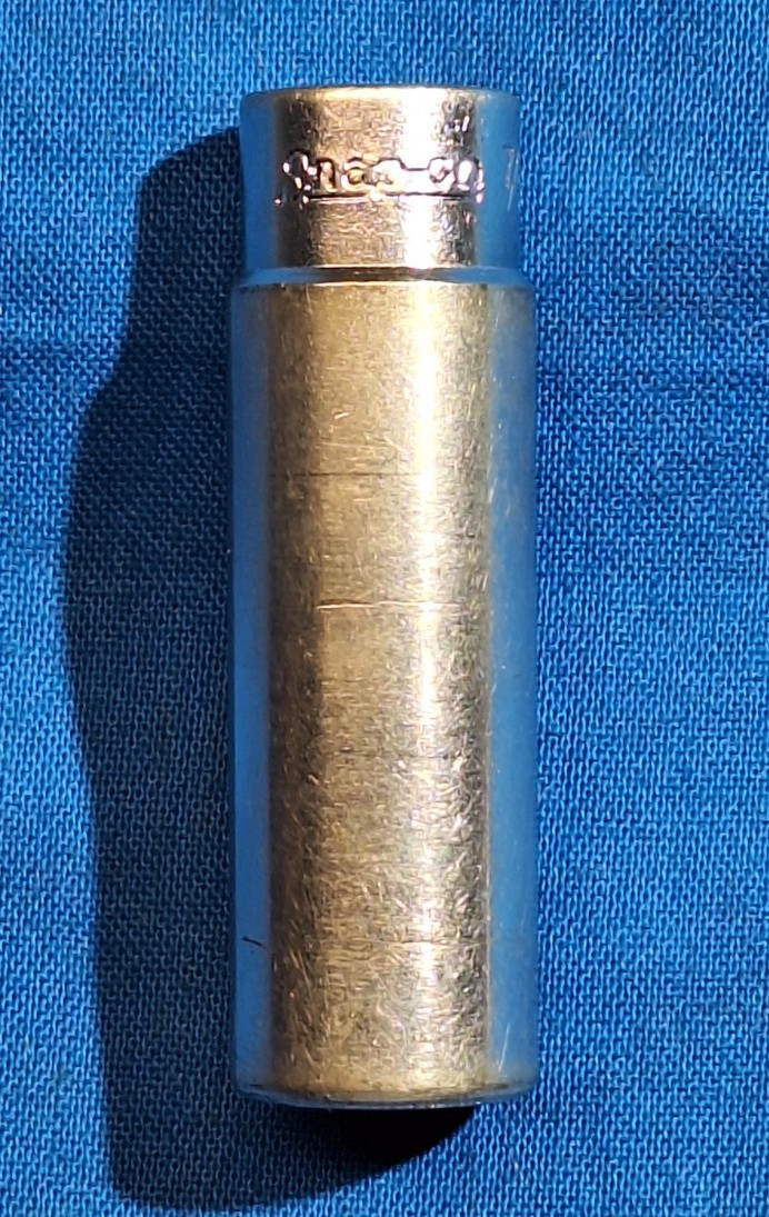 Snap On Vintage 1961 1/4″ Drive 7/16″ 6PT SAE Deep Chrome Socket STM-14