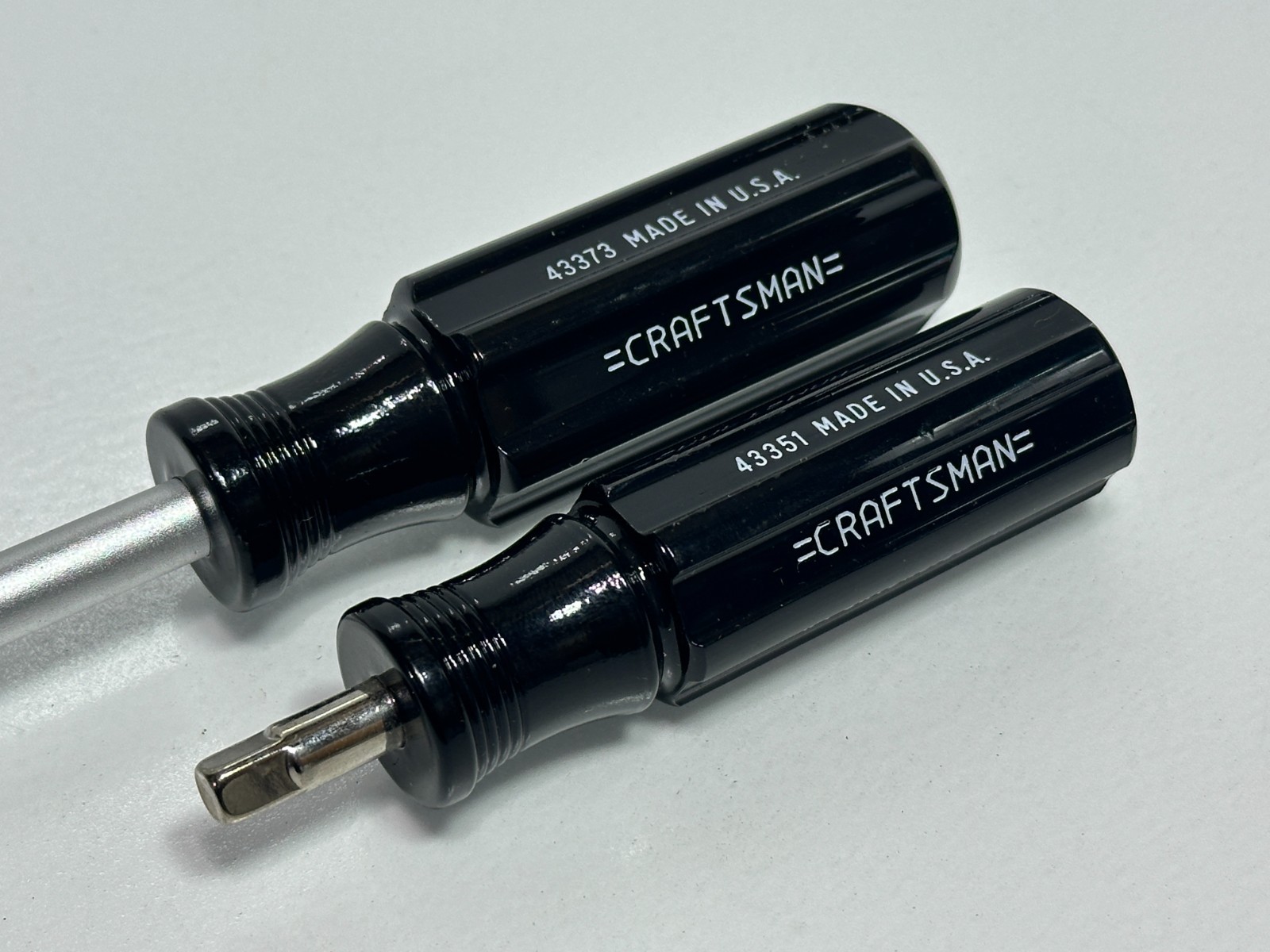 🇺🇸 Craftsman Tools USA 2pc 1/4 Bit & Socket Spinner Handle Set Lot 43373 43351