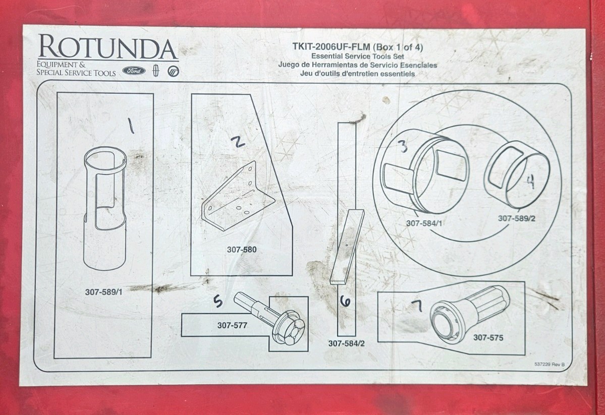 Rotunda TKIT-2006UF-FLM Ford Specialty Service Tool Box 1 Of 4 *Only Box 1*