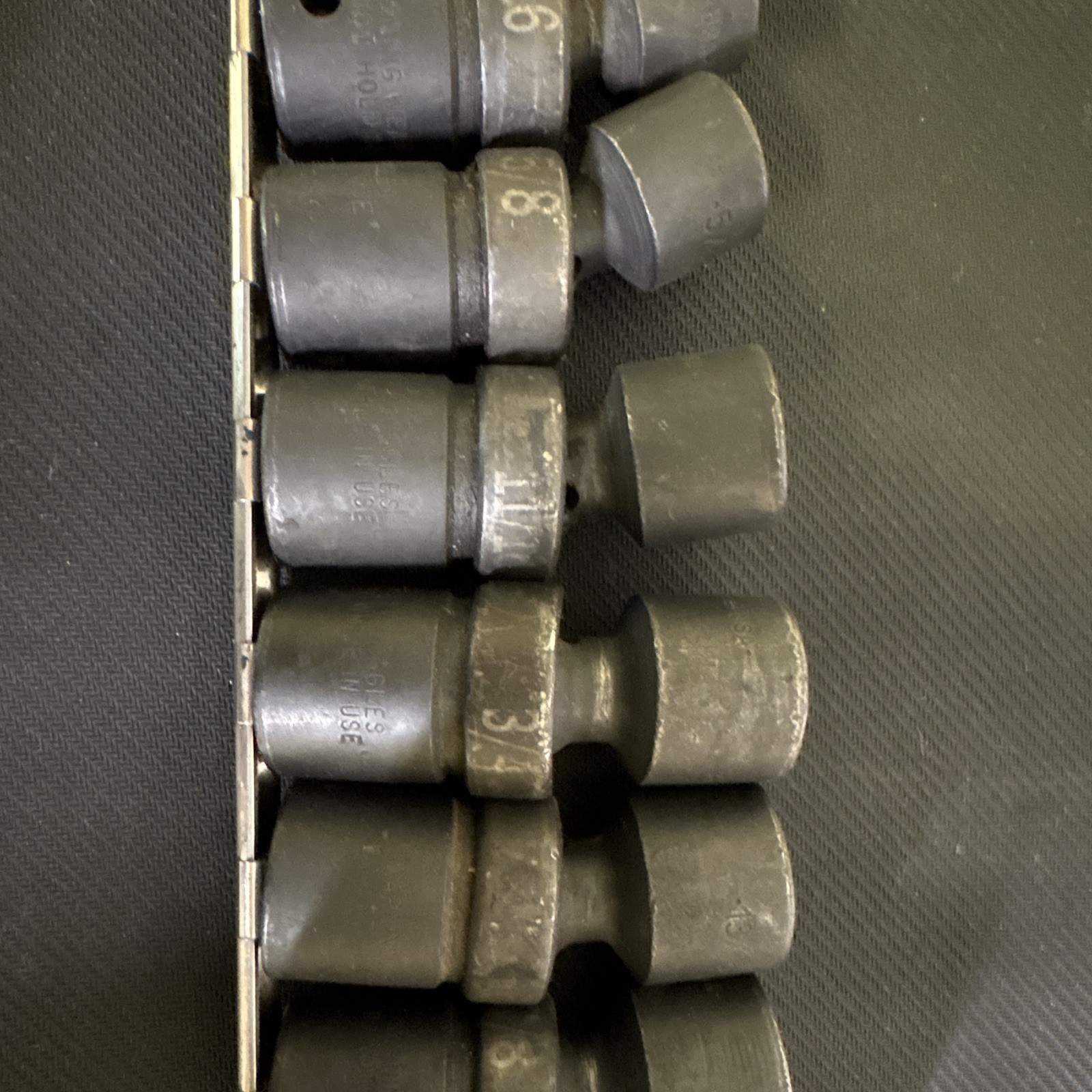 S-K 1/2” Drive Wobble SAE Impact Socket Set 8 Pc USA 1/2”–15/16”