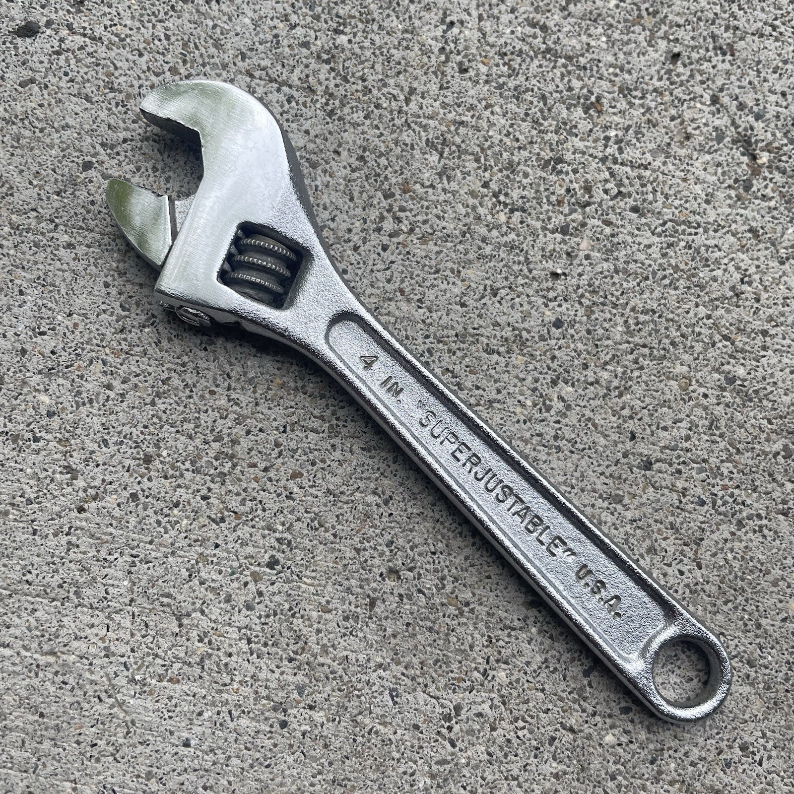 Vintage JH Williams 4″ Superjustable Adjustable Wrench USA AP-4