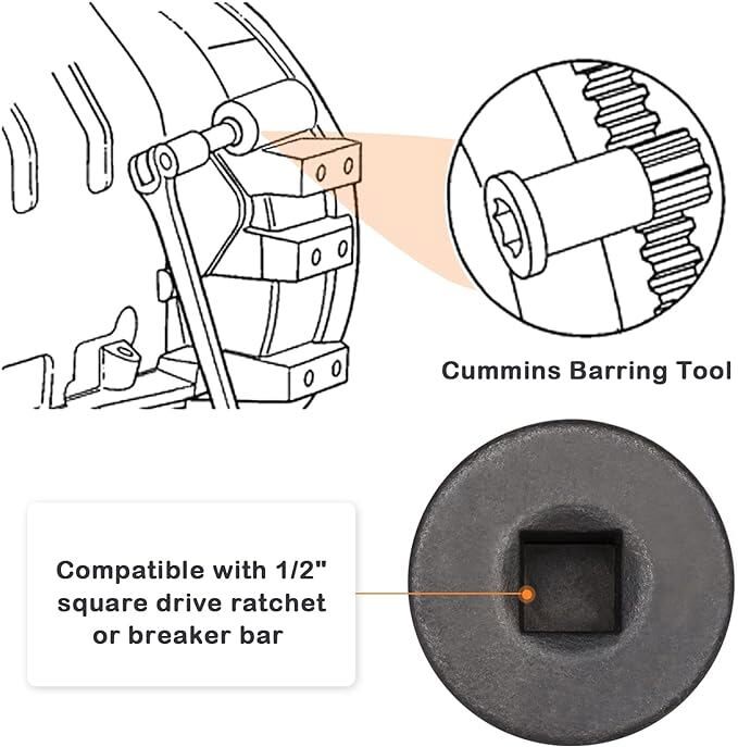 Engine Barring Rotating Tool for Cummins & Engine Barring Tool MX 13 for Paccar