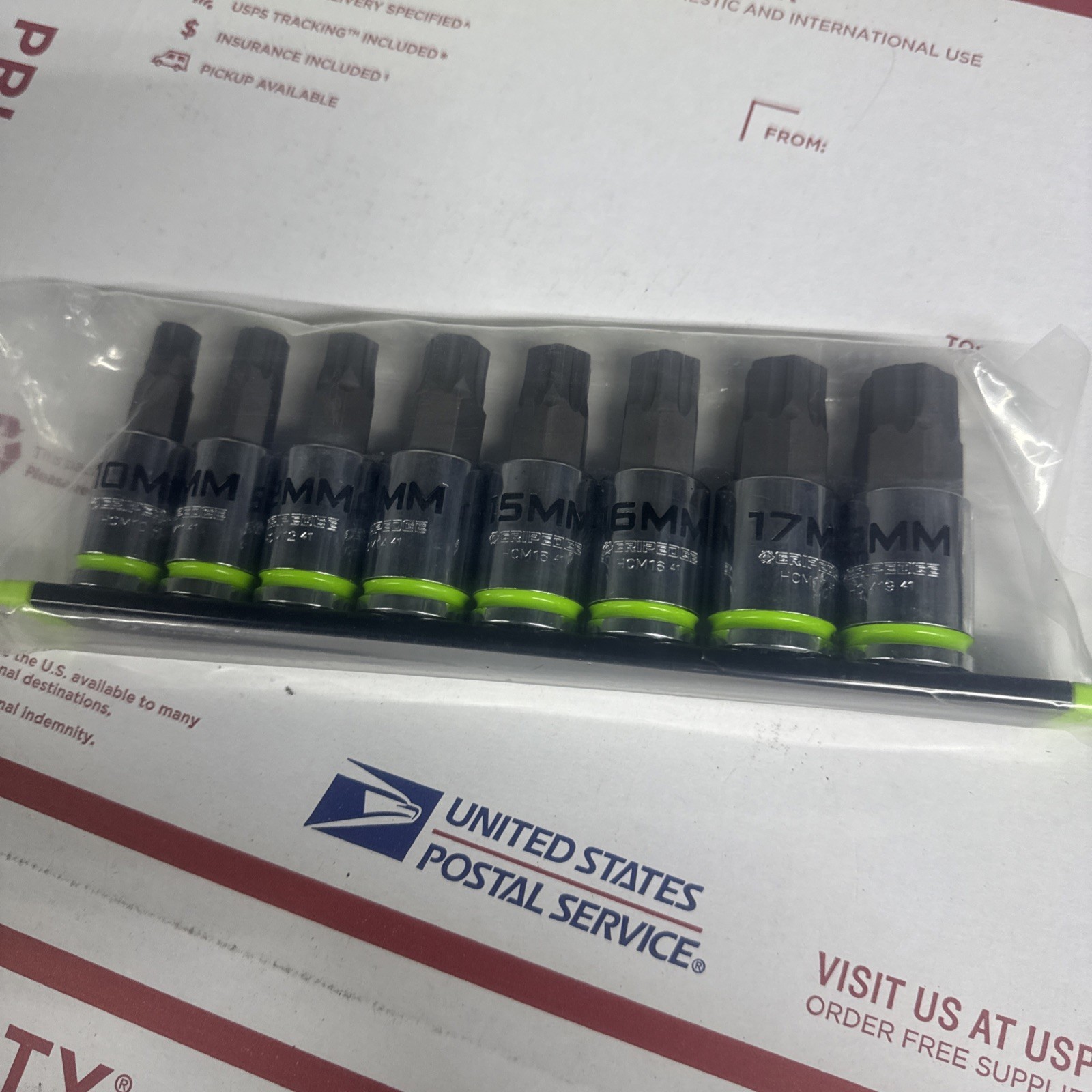 Gripedge HCM8S – 8pc 1/2″ Drive Metric RPT Hex bit socket set Grip Edge HCM8S