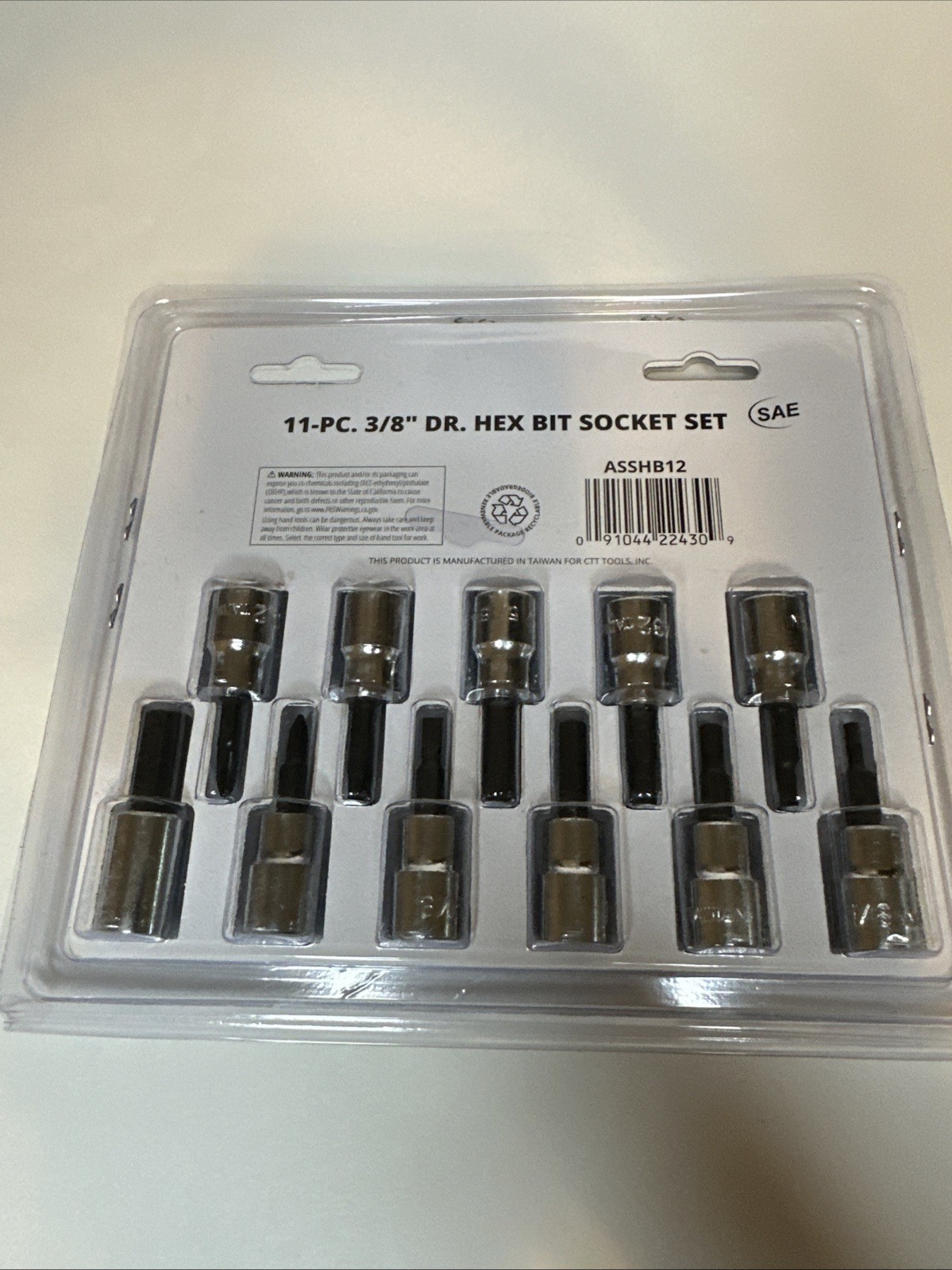 Cal-hawk 11-pc. 3/8” DR. Hex Bit Socket Set