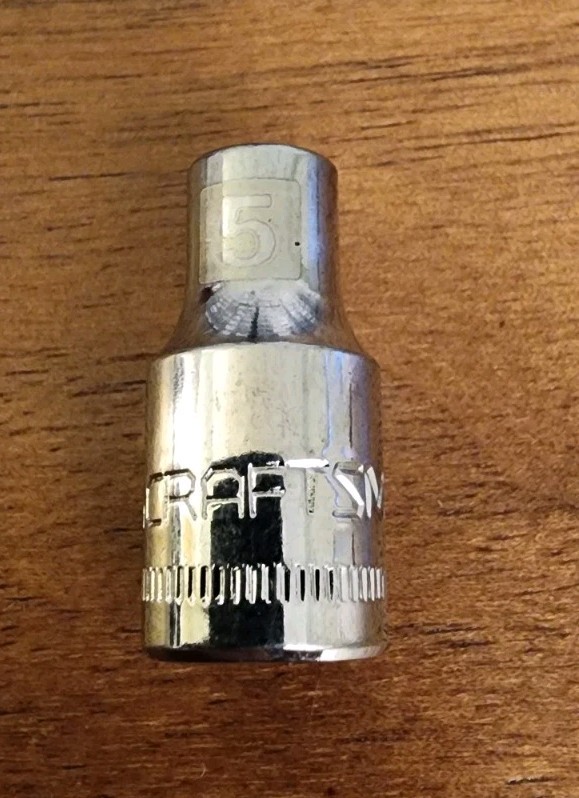Craftsman USA 5mm Socket 6 Point 1/4″ Drive Z-AL 45908 (Easy Read & Stamped)